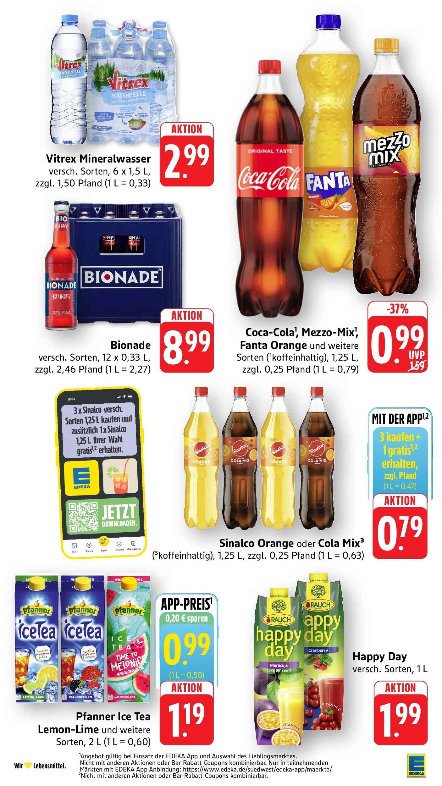 Edeka Prospekt Mühlheim / Donau (ab 27.07.2026) » Angebote Online | Seite: 30 | Produkte: Sinalco, Fanta, Cola, Mineralwasser