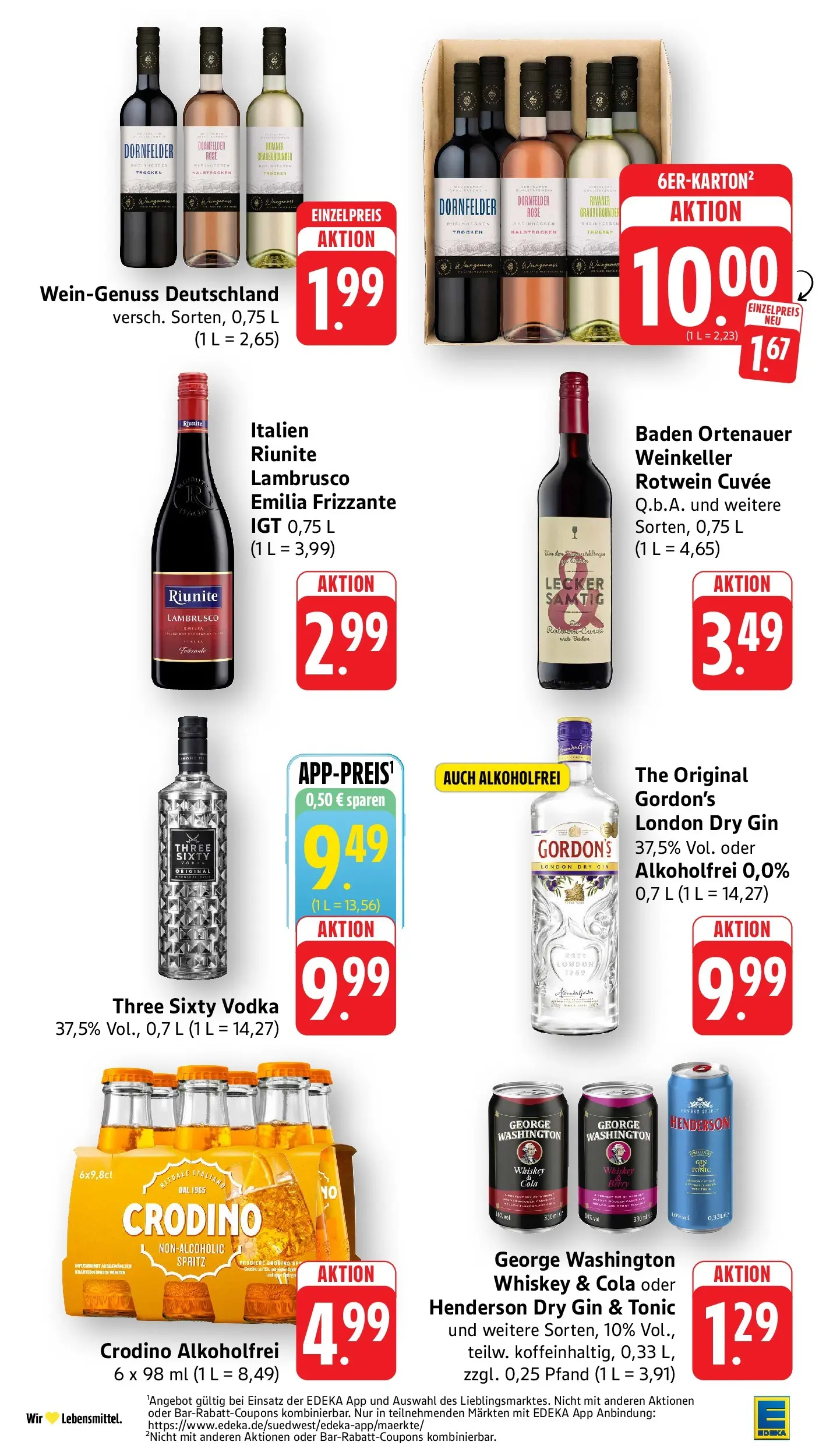 Edeka Prospekt Mühlheim / Donau (ab 27.07.2026) » Angebote Online | Seite: 33 | Produkte: Cola, Vodka, Gin, Whiskey