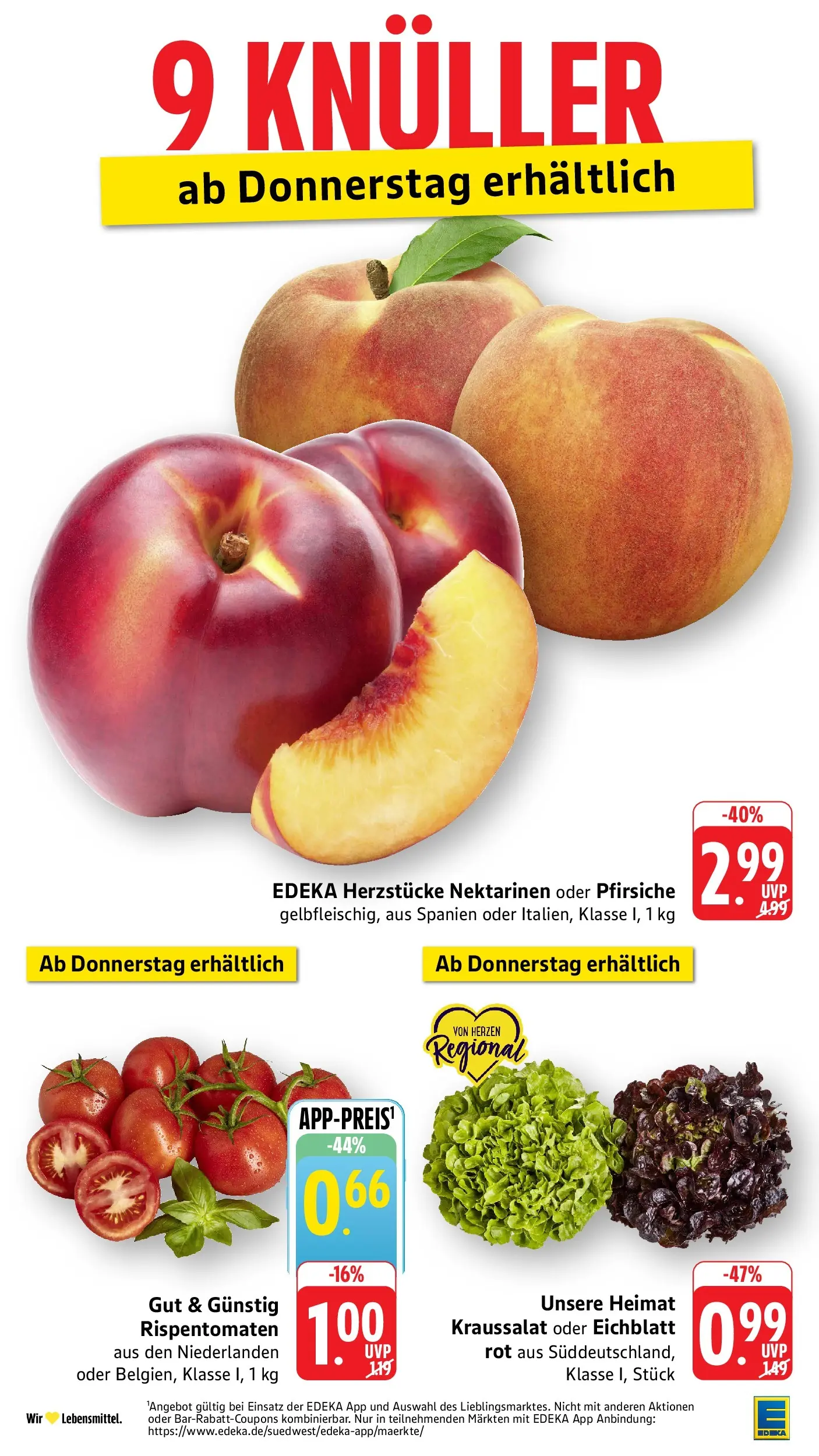 Edeka Prospekt Mühlheim / Donau (ab 27.07.2026) » Angebote Online | Seite: 42 | Produkte: Nektarinen