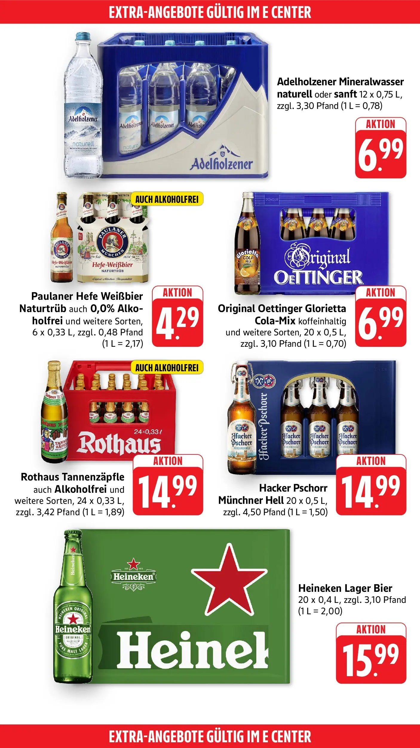 Edeka Prospekt Heilbronn (ab 27.07.2026) » Angebote Online | Seite: 50 | Produkte: Bier, Adelholzener, Mineralwasser, Hefe weissbier