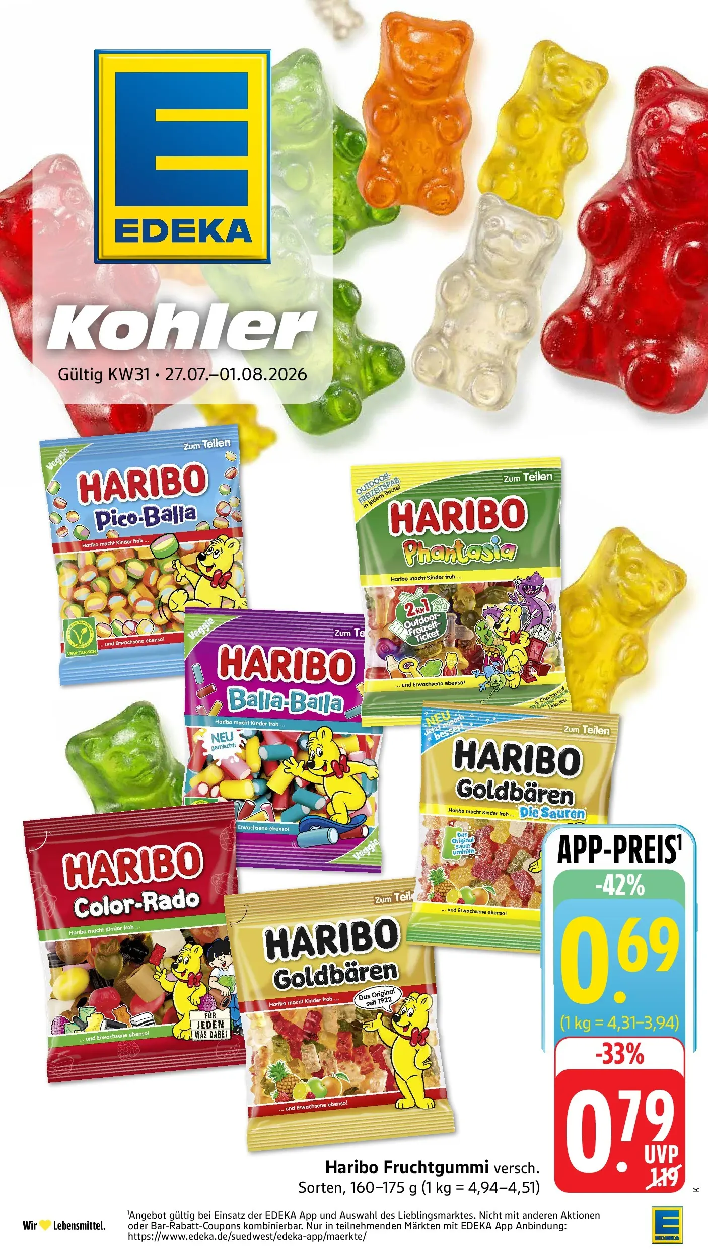 Edeka Prospekt Ettenheim (ab 27.07.2026) » Angebote Online | Seite: 1 | Produkte: Haribo