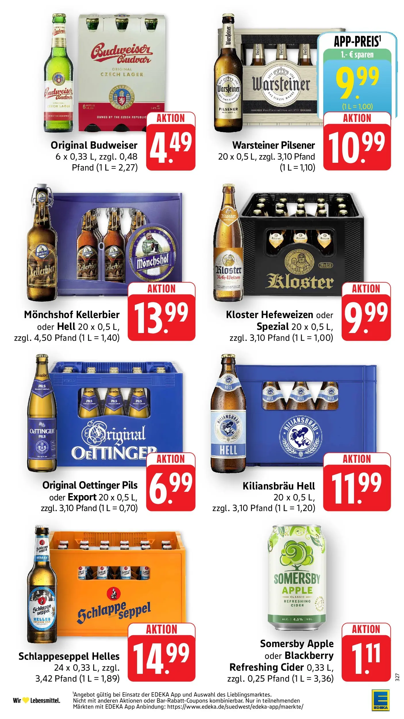 Edeka Prospekt Schöllkrippen (ab 27.07.2026) » Angebote Online | Seite: 31 | Produkte: Monchshof, Pils, Apple, Warsteiner