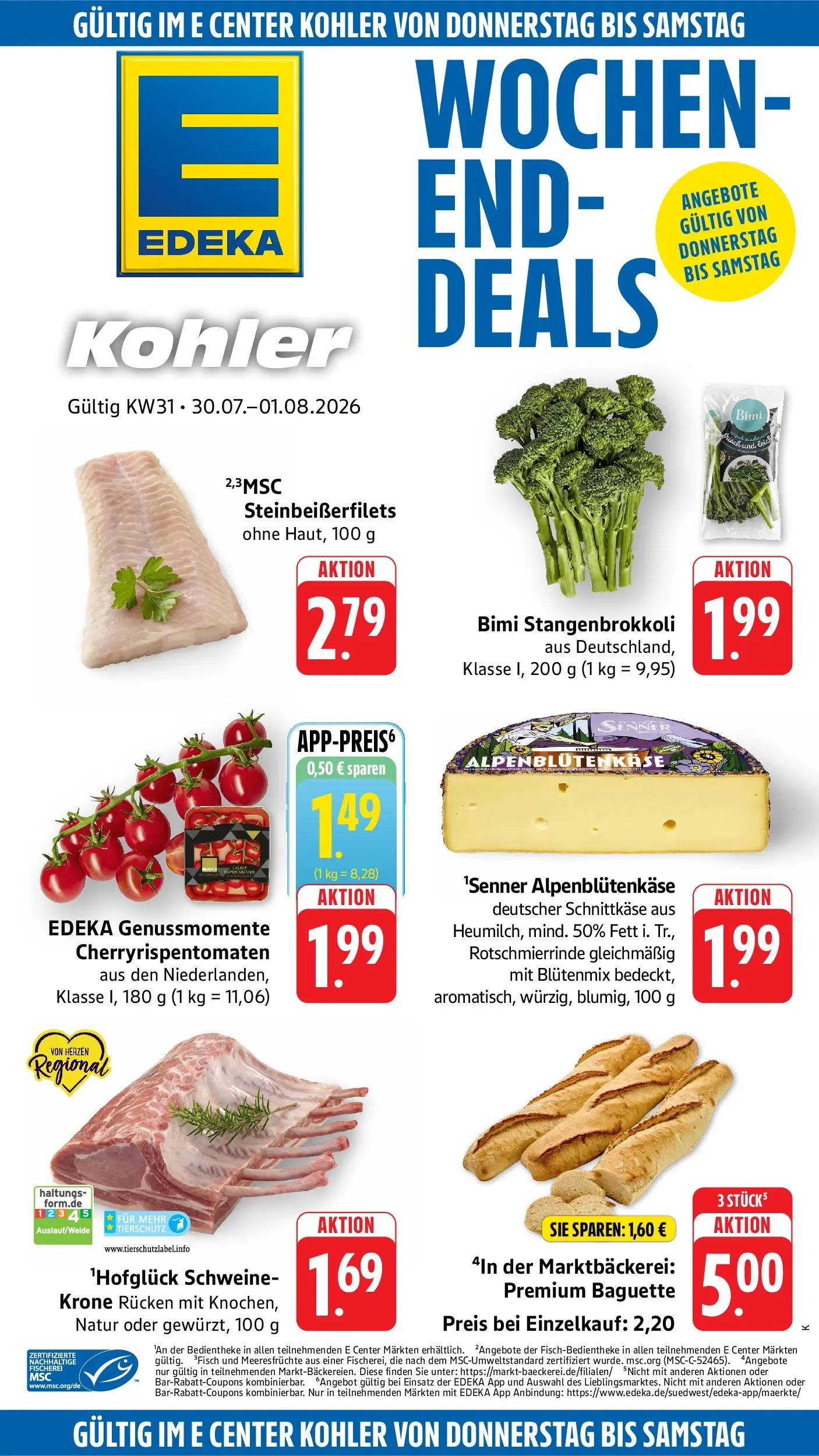 Edeka Prospekt Ettenheim (ab 27.07.2026) » Angebote Online | Seite: 44 | Produkte: Baguette, Meeresfrüchte, Reis