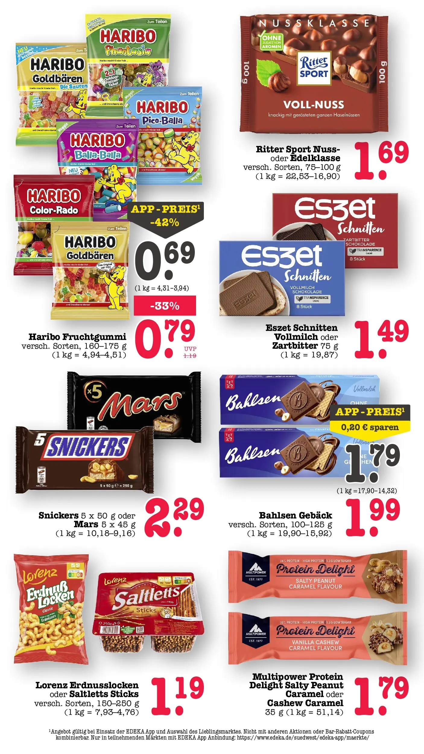 Edeka Prospekt Offenbach (ab 27.07.2026) ยป Angebote Online | Seite: 38 | Produkte: Haribo, Ritter sport, Snickers, Mars Edeka Prospekt Offenbach (ab 27.07.2026) ยป Angebote Online | Seite: 38 | Produkte: Haribo, Ritter sport, Snickers, Mars