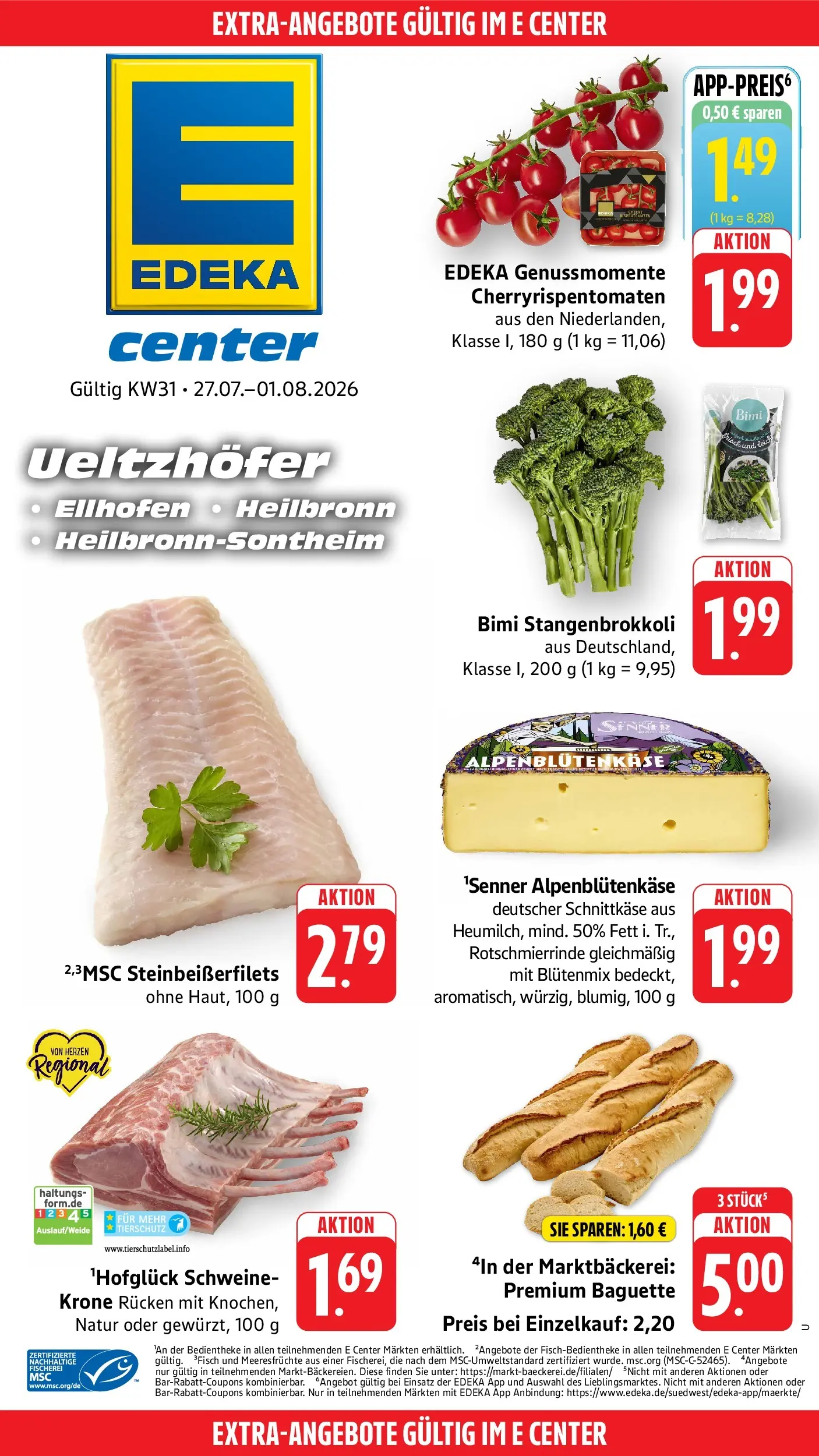 Edeka Prospekt Heilbronn (ab 27.07.2026) » Angebote Online | Seite: 44 | Produkte: Baguette, Meeresfrüchte