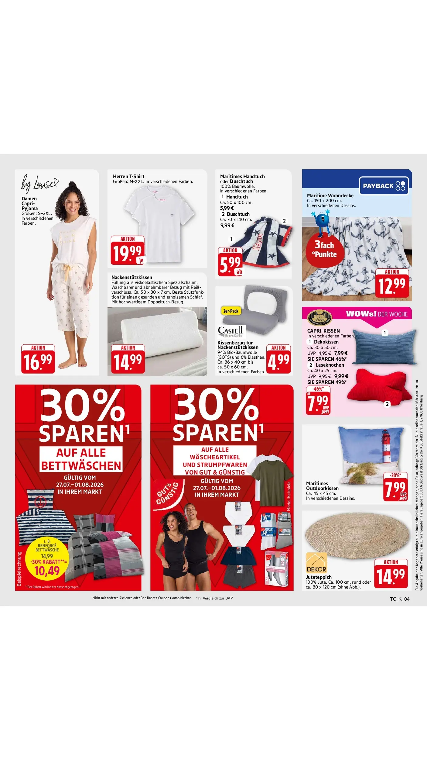 Edeka Prospekt Reutlingen (ab 27.07.2026) ยป Angebote Online | Seite: 57 | Produkte: Bettwรคsche, Pyjama Edeka Prospekt Reutlingen (ab 27.07.2026) ยป Angebote Online | Seite: 57 | Produkte: Bettwรคsche, Pyjama