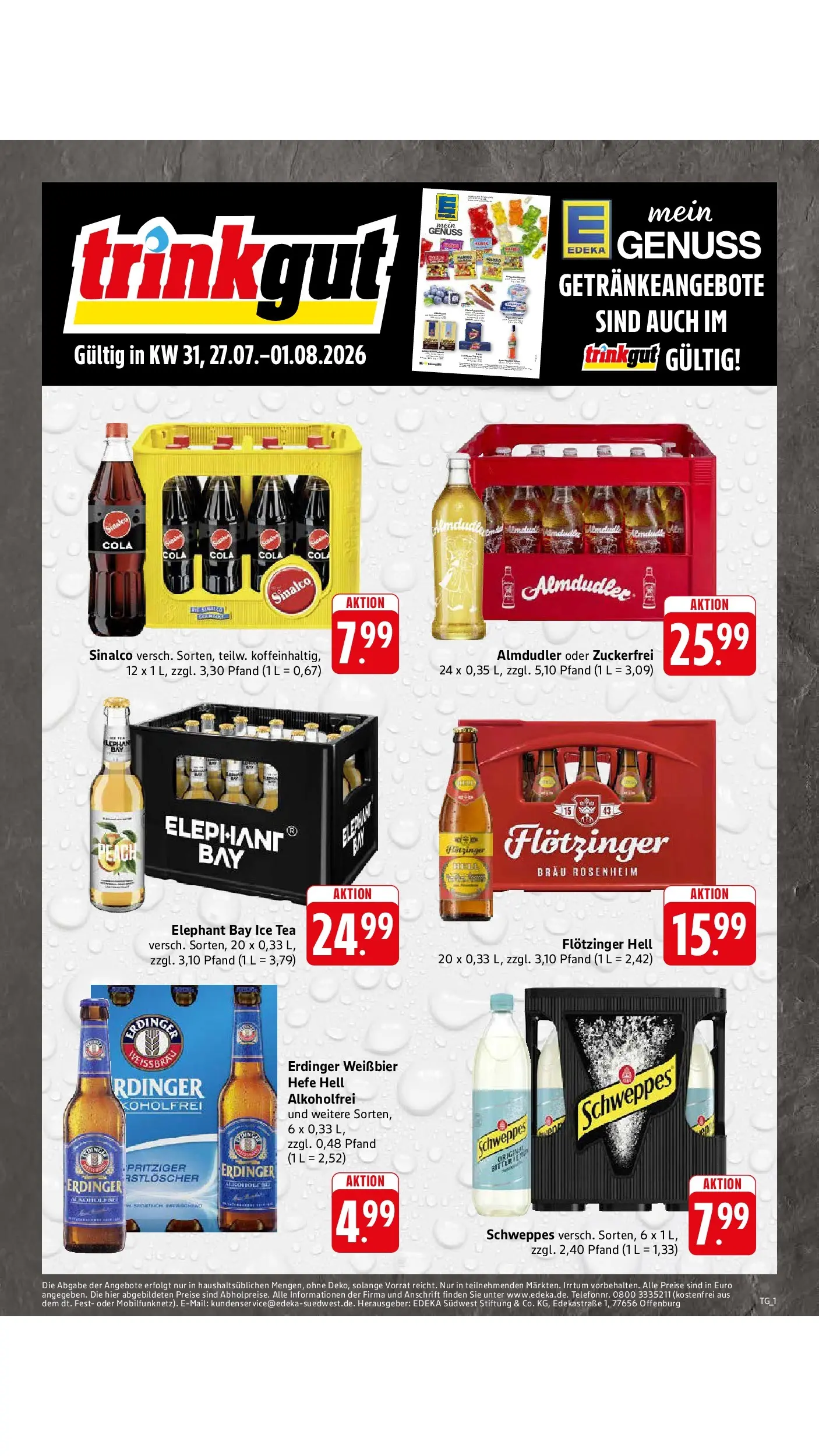 Edeka Prospekt Reutlingen (ab 27.07.2026) ยป Angebote Online | Seite: 58 | Produkte: Sinalco, Erdinger, Cola, Schweppes Edeka Prospekt Reutlingen (ab 27.07.2026) ยป Angebote Online | Seite: 58 | Produkte: Sinalco, Erdinger, Cola, Schweppes