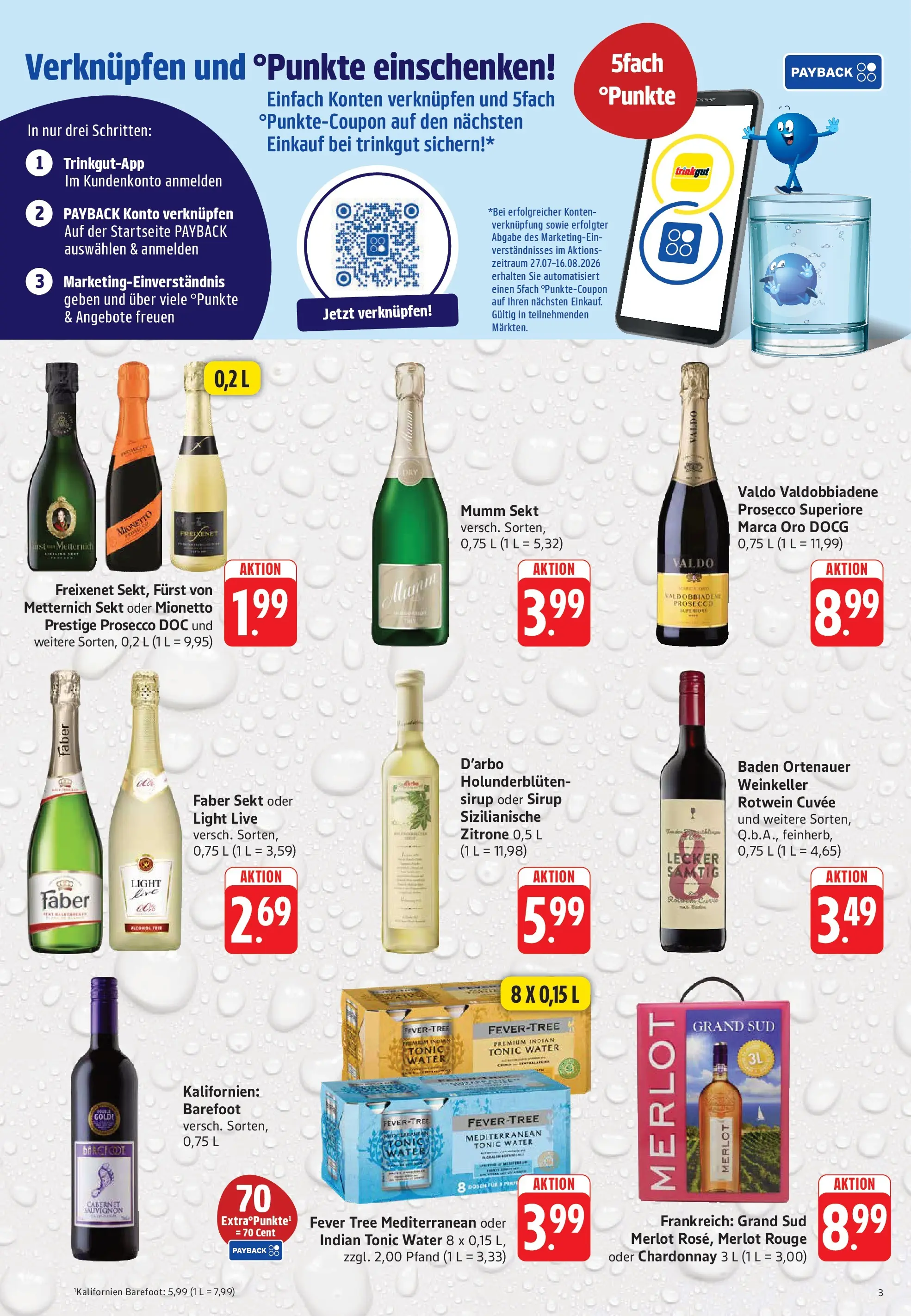 Trinkgut Prospekt Frankfurt A.M. (ab 27.07.2026) » Angebote online | Seite: 3 | Produkte: Mumm sekt, Rotwein, Merlot, Grand sud