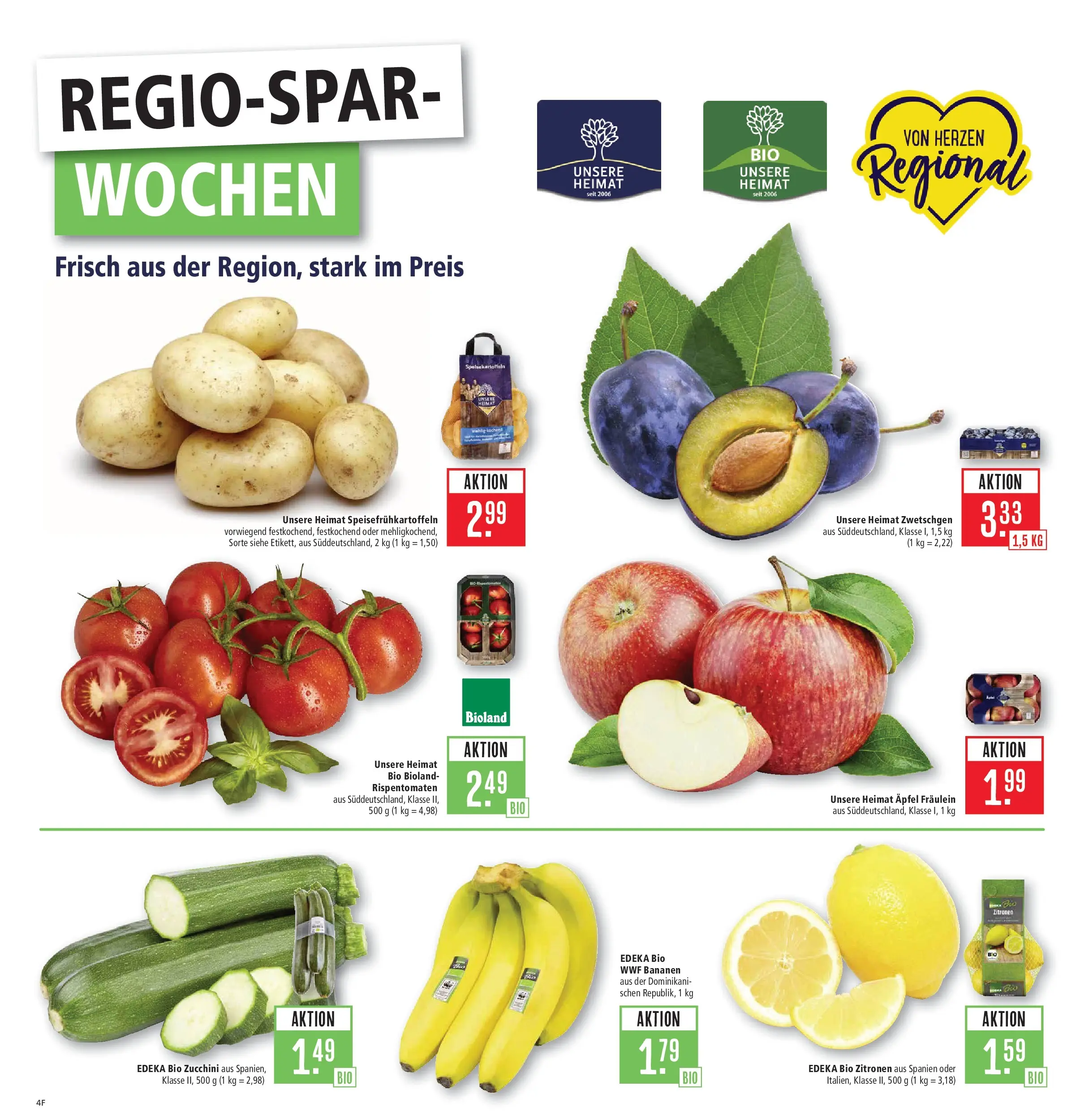 Marktkauf Prospekt Schorndorf (ab 27.07.2026) » Angebote online | Seite: 4 | Produkte: Äpfel, Bananen, Zucchini, Zitronen