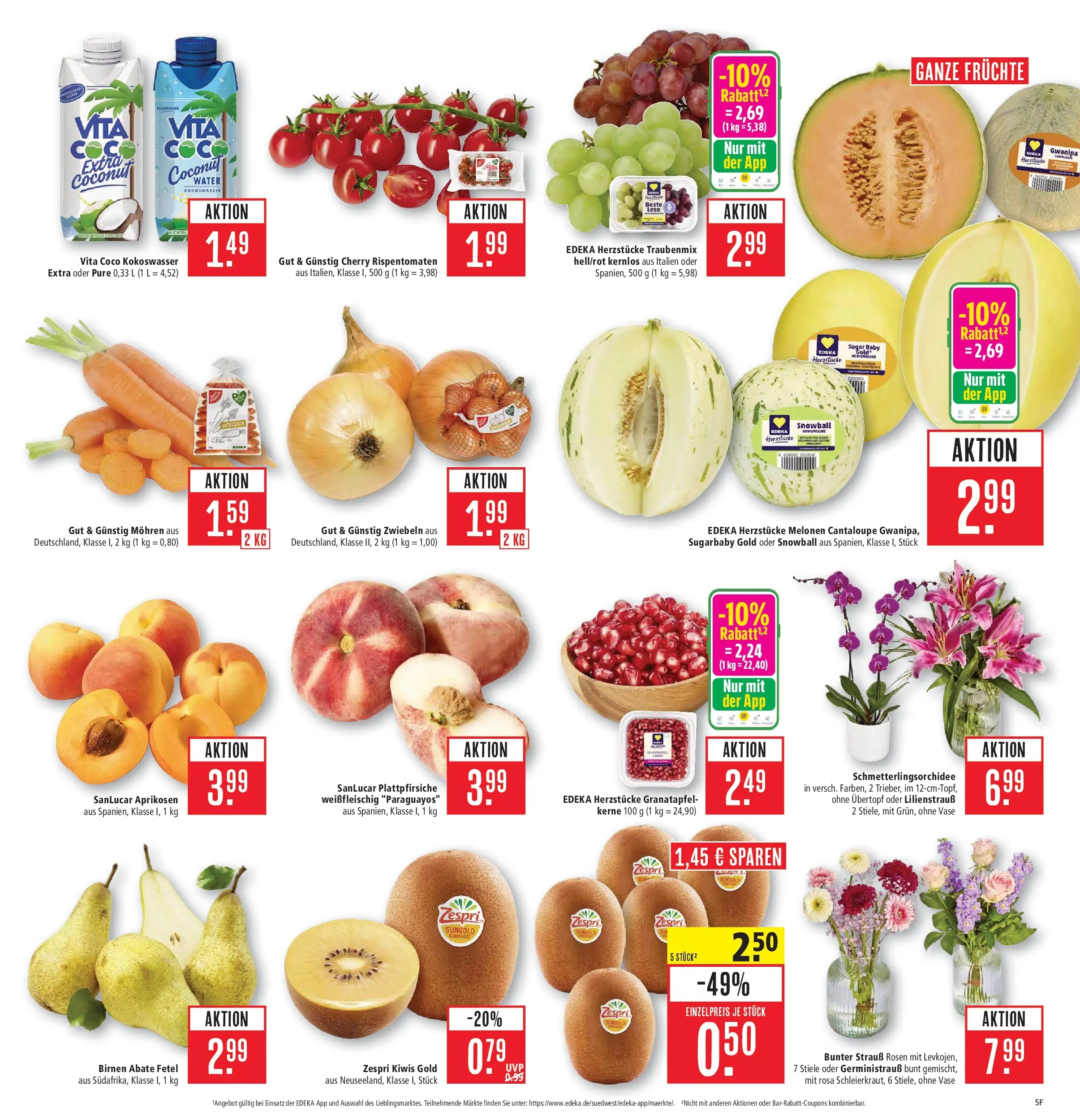 Marktkauf Prospekt Schorndorf (ab 27.07.2026) » Angebote online | Seite: 5 | Produkte: Granatapfel, Vase, Mohren, Zwiebeln