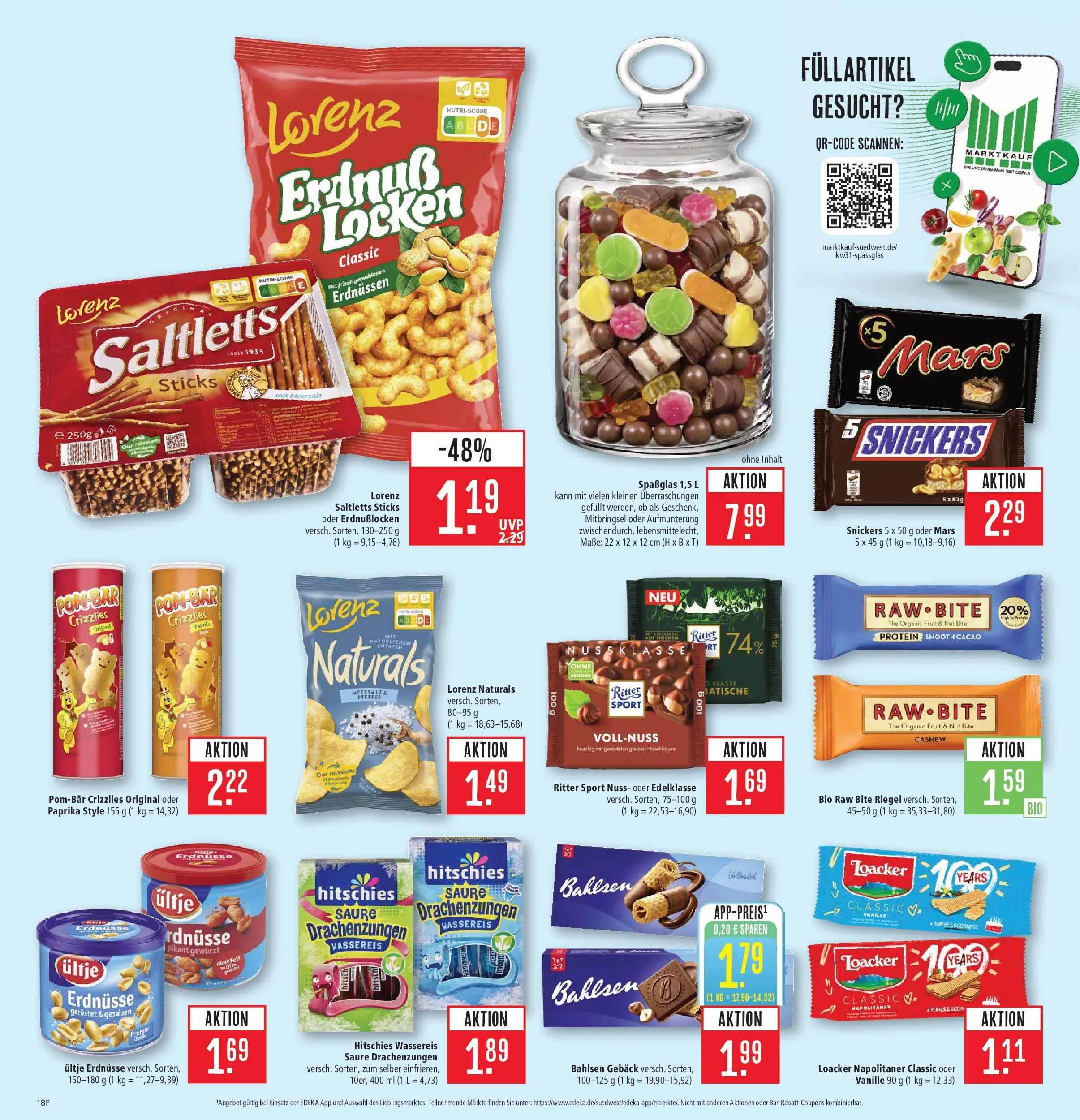 Marktkauf Prospekt Schorndorf (ab 27.07.2026) » Angebote online | Seite: 26 | Produkte: Ritter sport, Snickers, Mars, Paprika