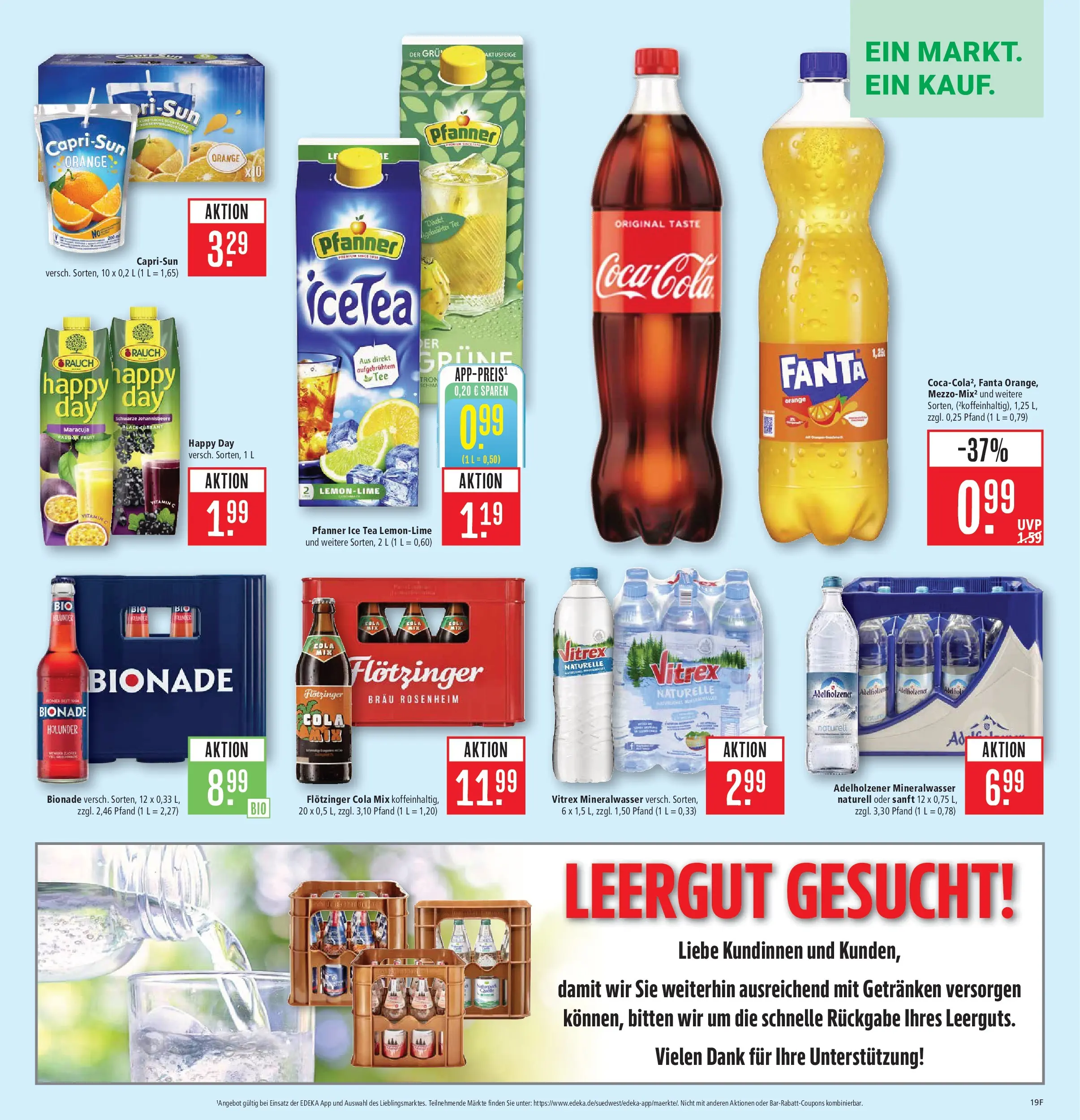 Marktkauf Prospekt Schorndorf (ab 27.07.2026) » Angebote online | Seite: 27 | Produkte: Fanta, Cola, Adelholzener, Bionade