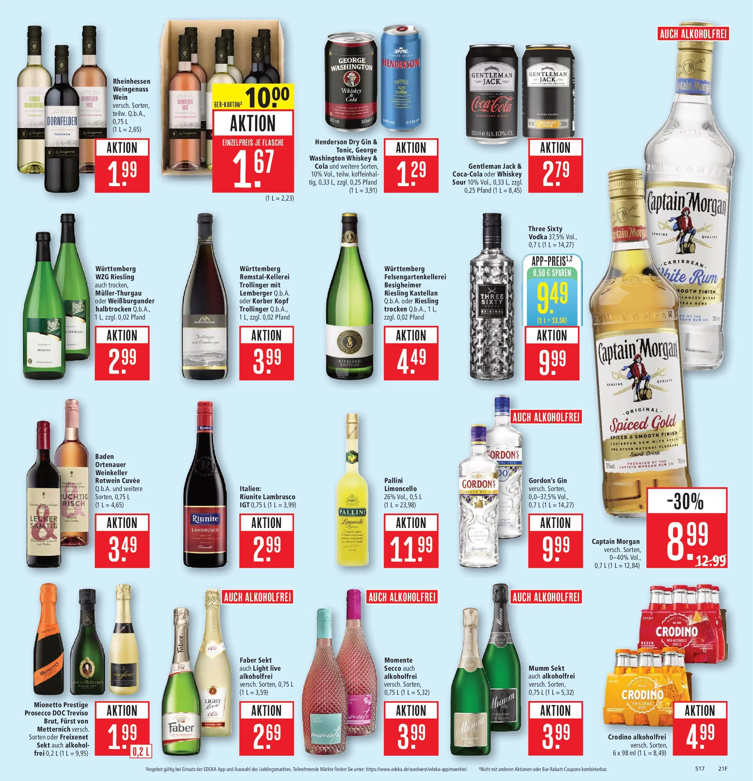 Marktkauf Prospekt Schorndorf (ab 27.07.2026) » Angebote online | Seite: 29 | Produkte: Furst von metternich, Cola, Finish, Vodka