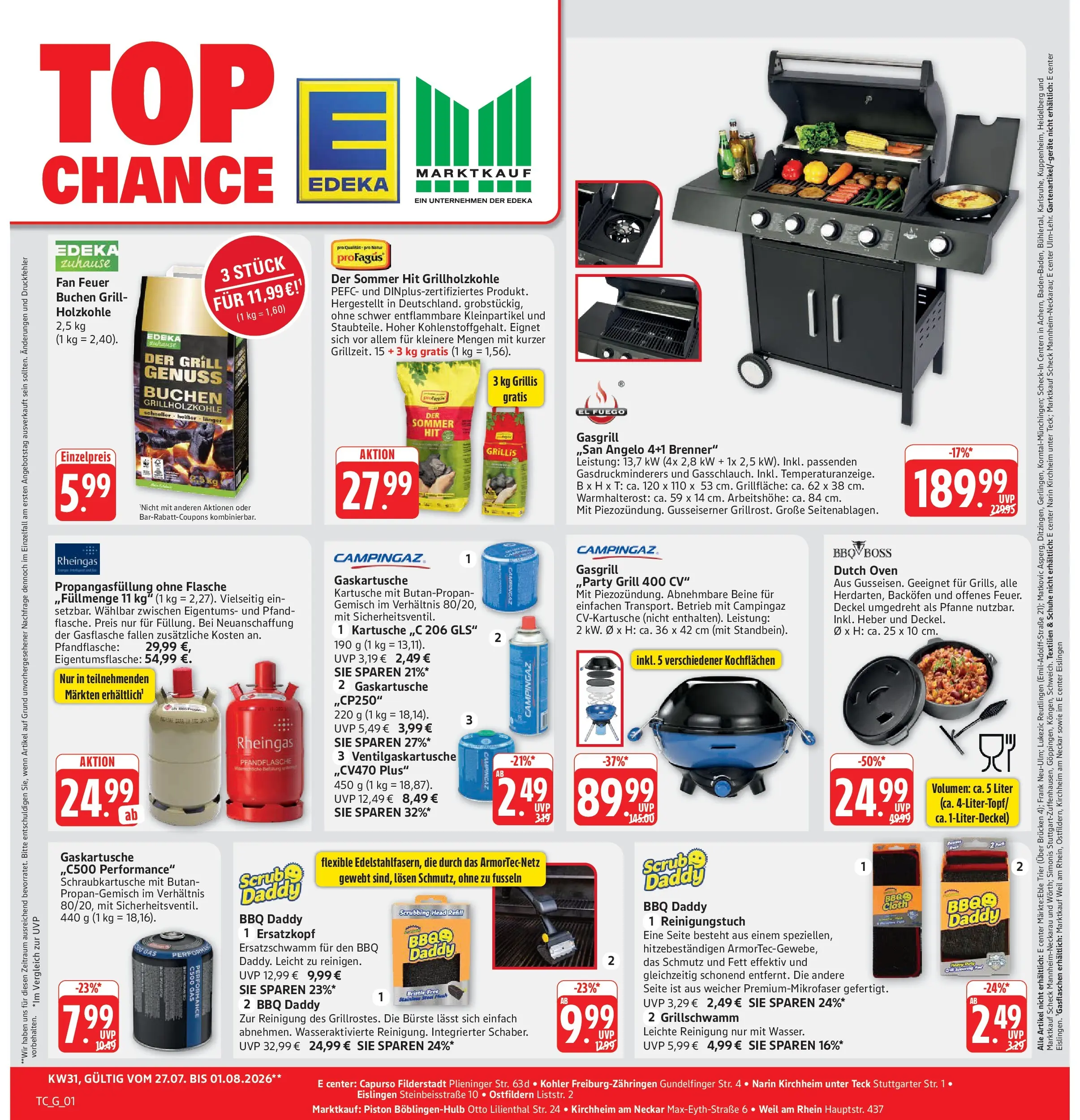 Marktkauf Prospekt Weil Am Rhein (ab 27.07.2026) » Angebote online | Seite: 33 | Produkte: Grill, Bürste, Backofen