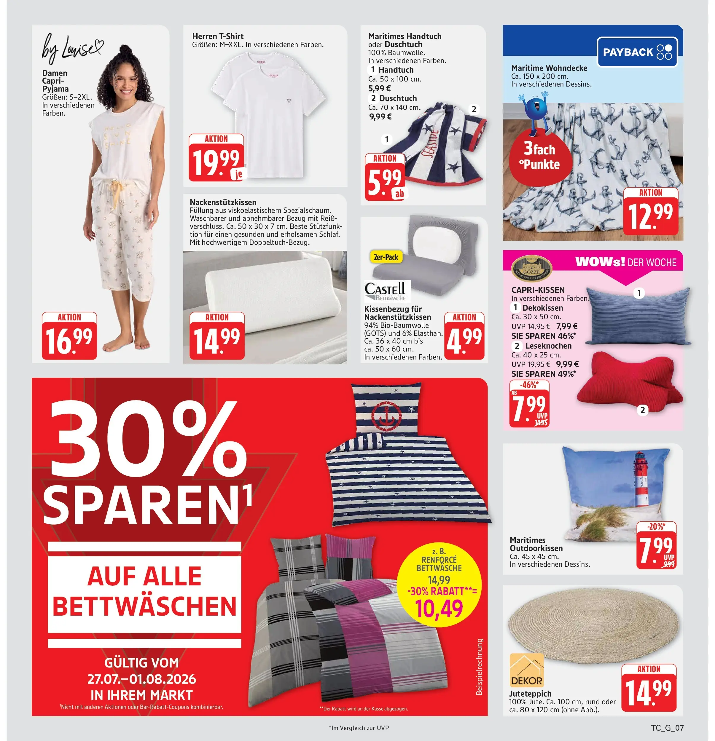 Marktkauf Prospekt Weil Am Rhein (ab 27.07.2026) » Angebote online | Seite: 39 | Produkte: Bettwäsche, Pyjama