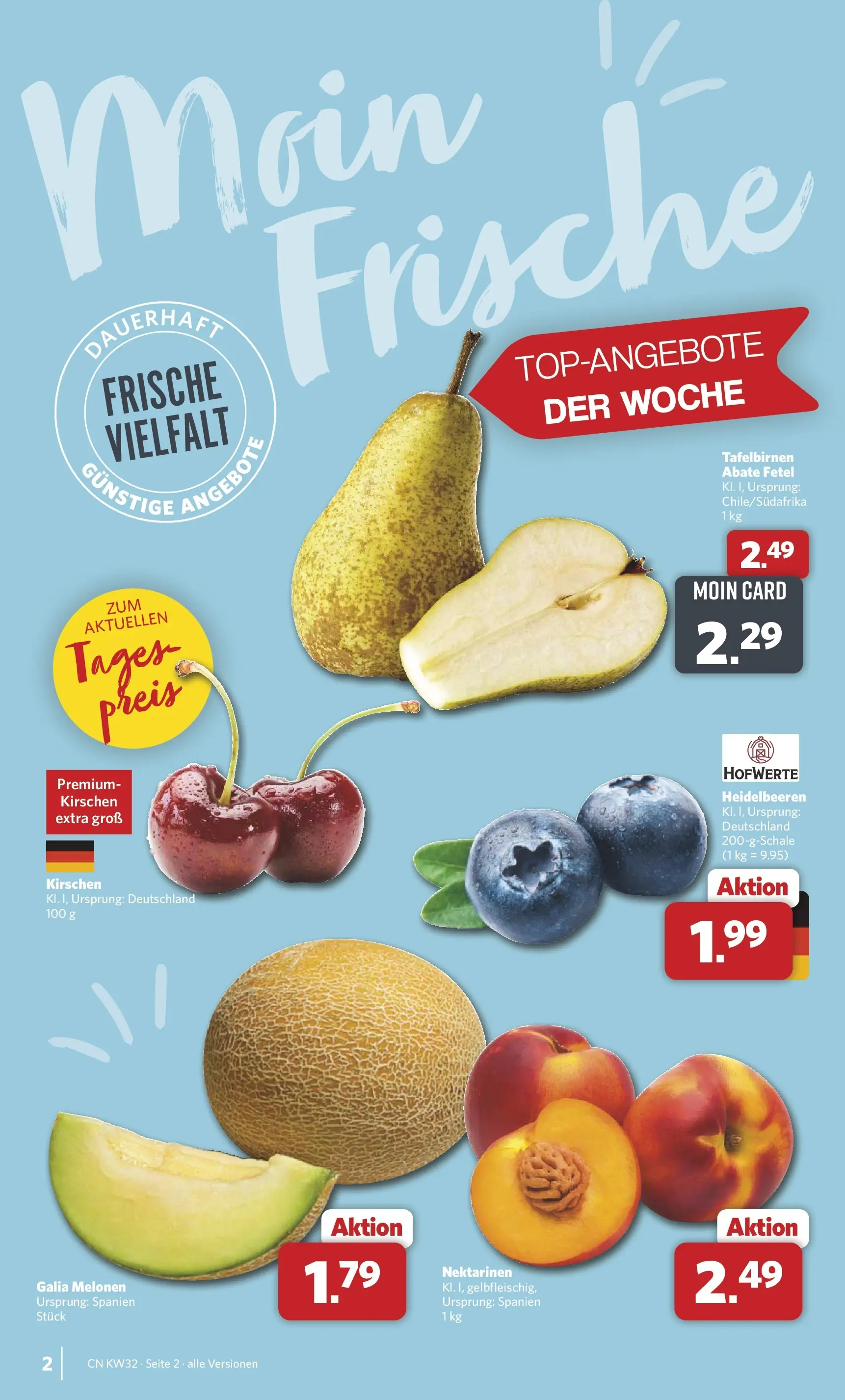Combi Prospekt Celle (ab 03.08.2026) zum Blättern | Seite: 2 | Produkte: Nektarinen, Kirschen, Heidelbeeren