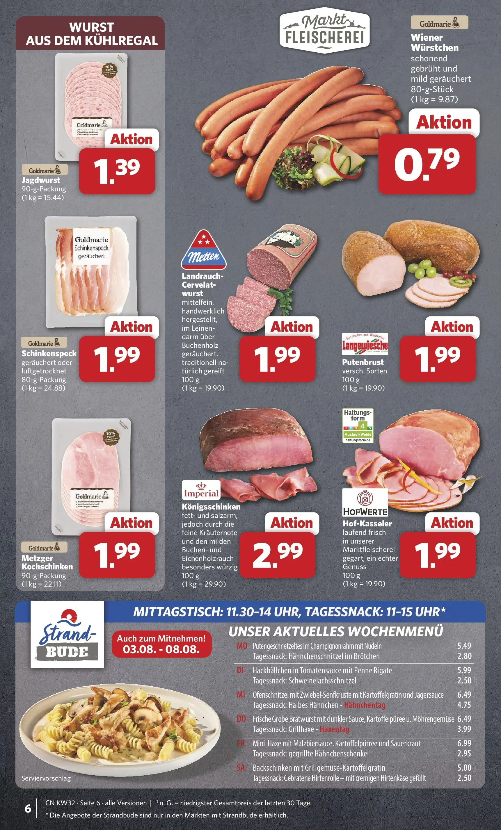 Combi Prospekt Celle (ab 03.08.2026) zum Blättern | Seite: 6 | Produkte: Hahnchen, Wiener wurstchen, Hahnchenschenkel, Wurst