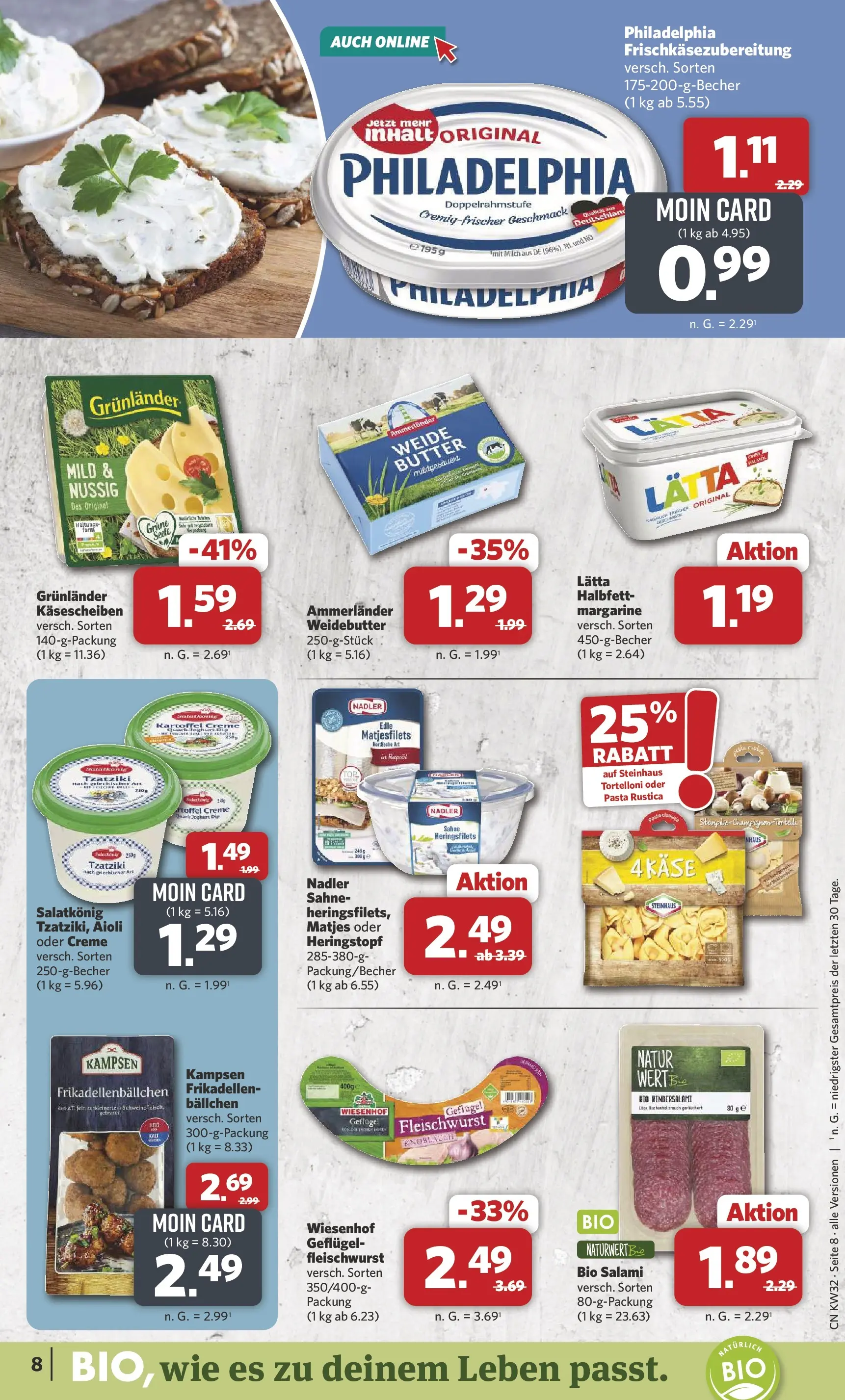 Combi Prospekt Celle (ab 03.08.2026) zum Blättern | Seite: 8 | Produkte: Joghurt, Rapsöl, Knoblauch, Sahne