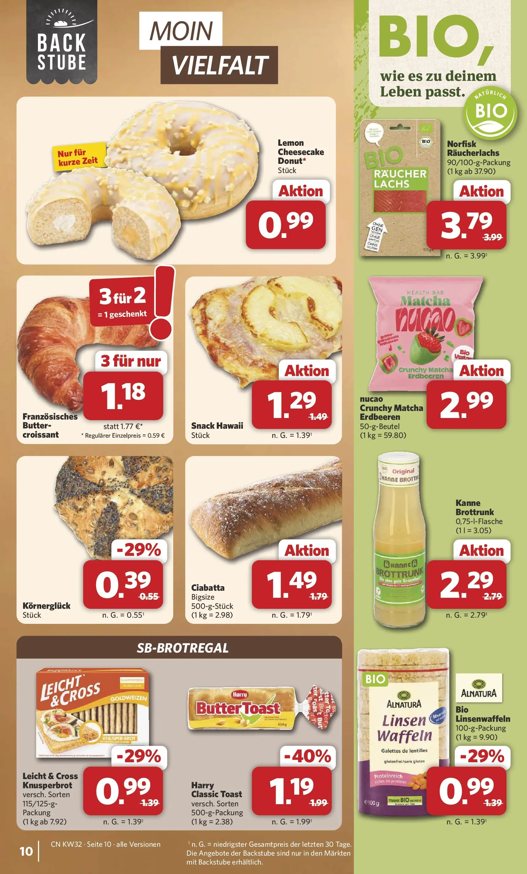 Combi Prospekt Celle (ab 03.08.2026) zum Blättern | Seite: 10 | Produkte: Toast, Croissant, Räucherlachs, Erdbeeren