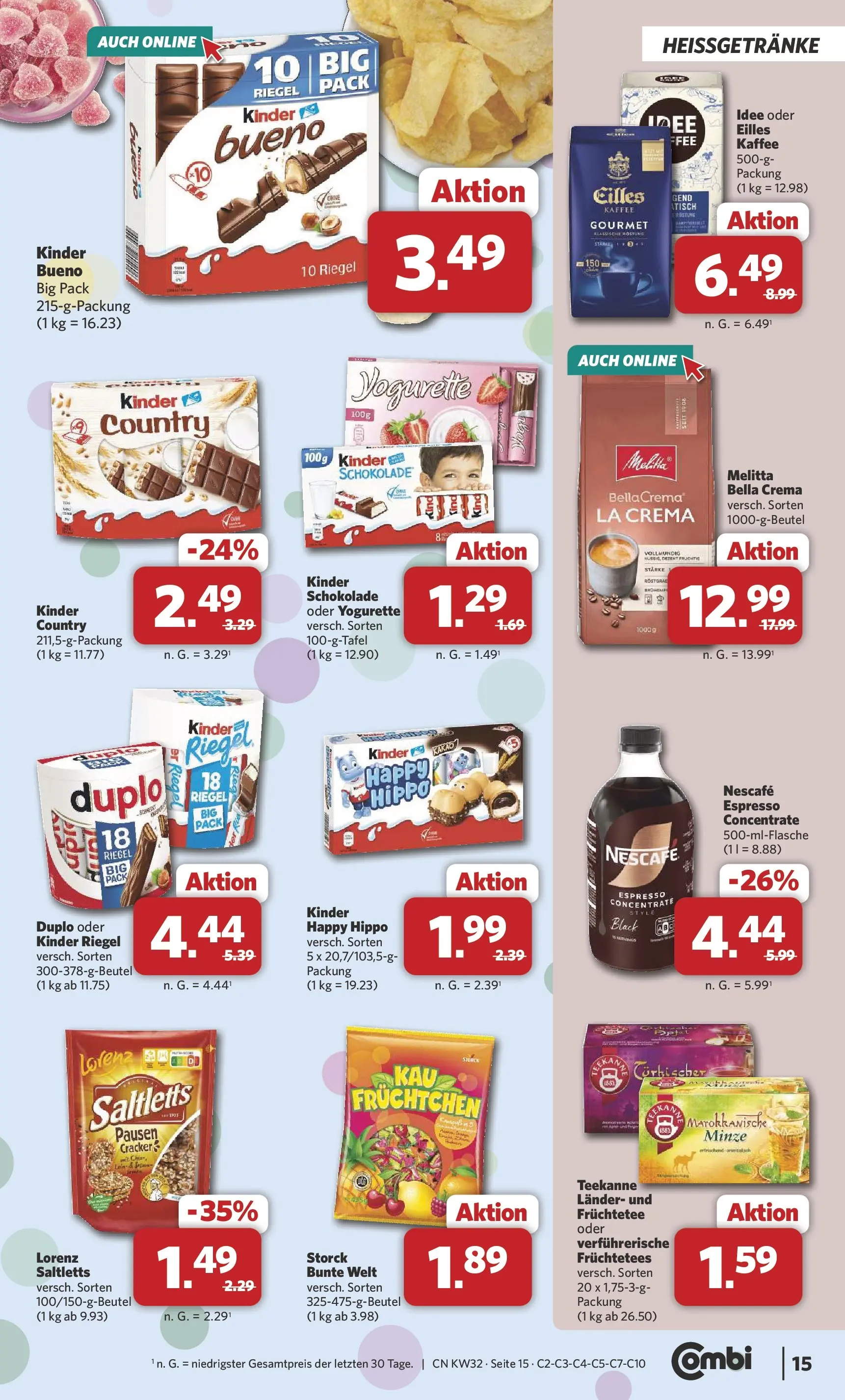 Combi Prospekt Celle (ab 03.08.2026) zum Blättern | Seite: 17 | Produkte: Nescafe, Schokolade, Eilles kaffee, Teekanne