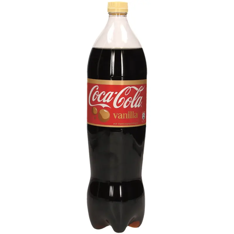 Coca-Cola Vanilla, Koffeinhaltiges Erfrischungsgetr&auml;nk mit Pflanzenextrakten und Vanillegeschmack