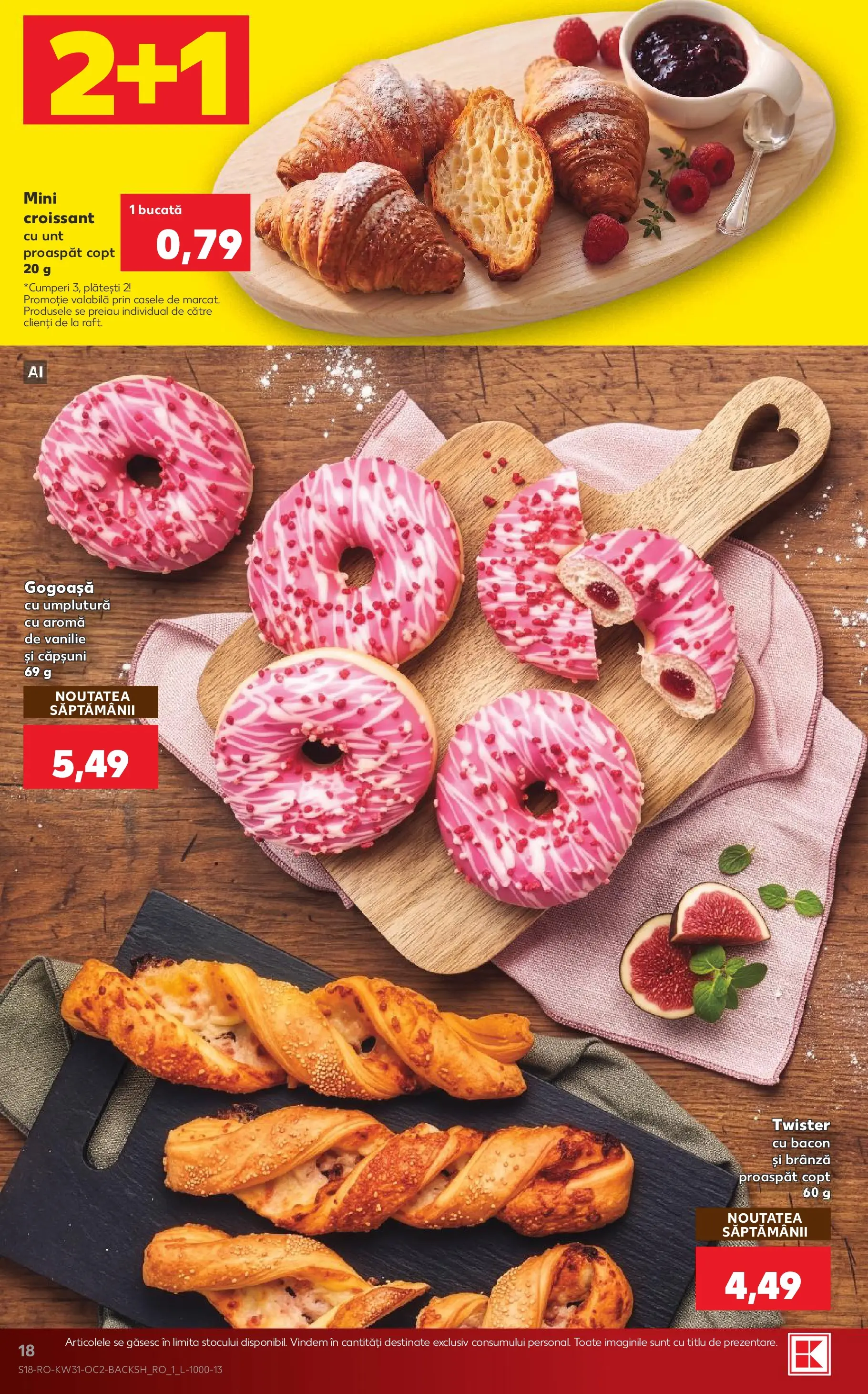 Kaufland Domnesti 29.07.2026 - Revista si Oferta | Pagină: 18 | Produse: Bacon, Unt, Brânză, Căpșuni