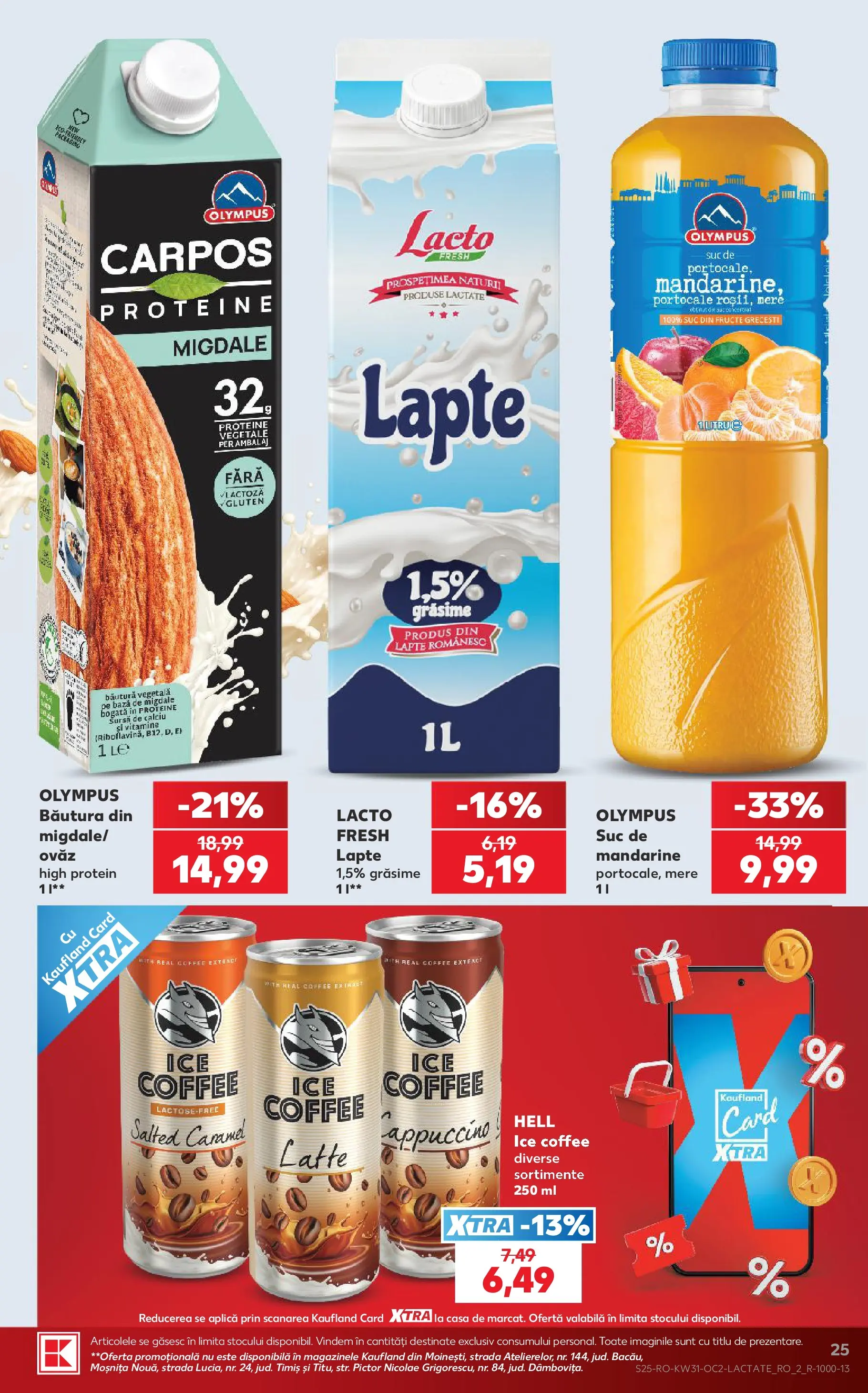 Kaufland Domnesti 29.07.2026 - Revista si Oferta | Pagină: 25 | Produse: Masaüstü kılıfı, Lapte, Suc, Mere