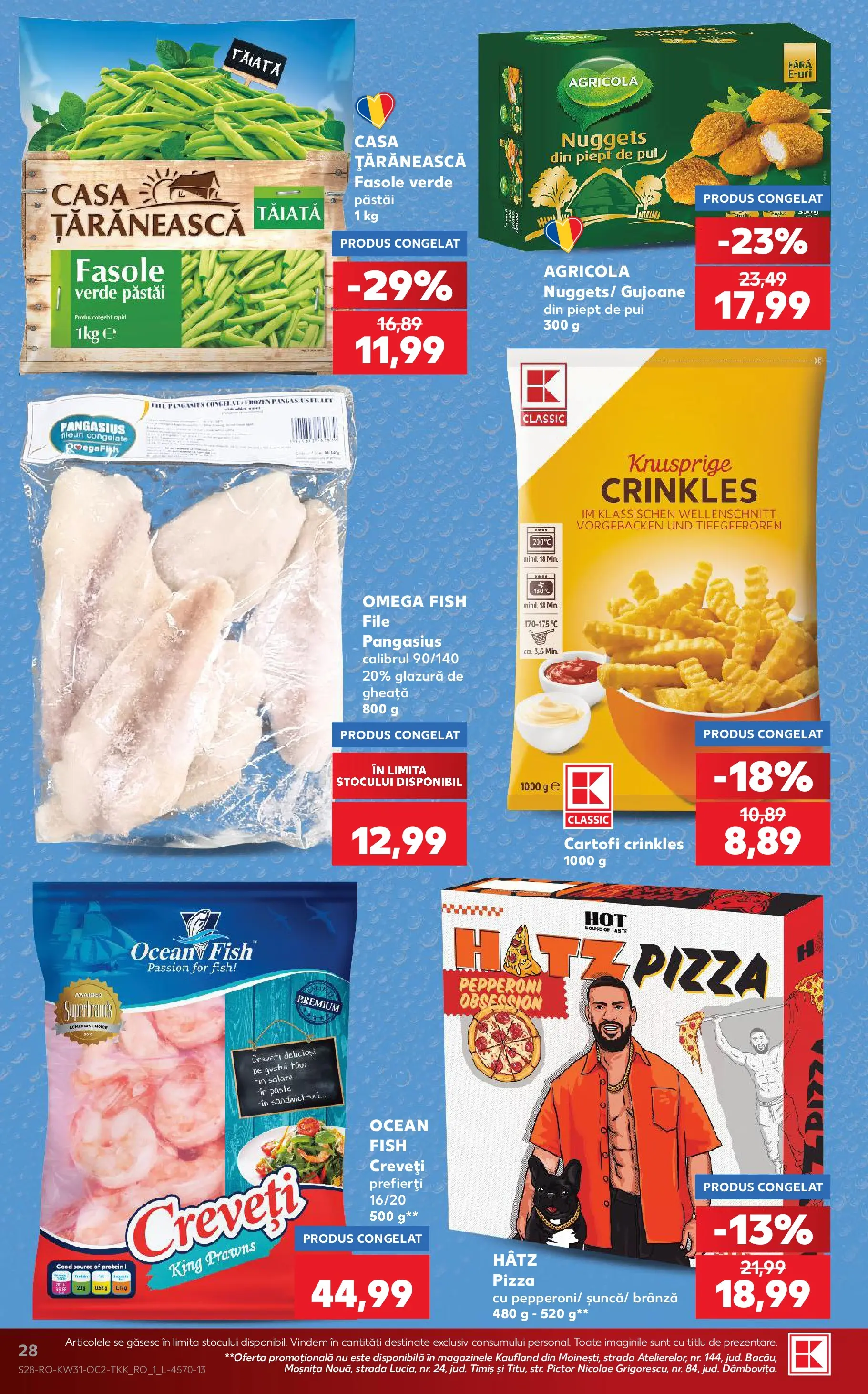 Kaufland Viseu de Sus 29.07.2026 - Revista si Oferta | Pagină: 28 | Produse: Brânză, Esmer şeker, Fasole verde, Paste