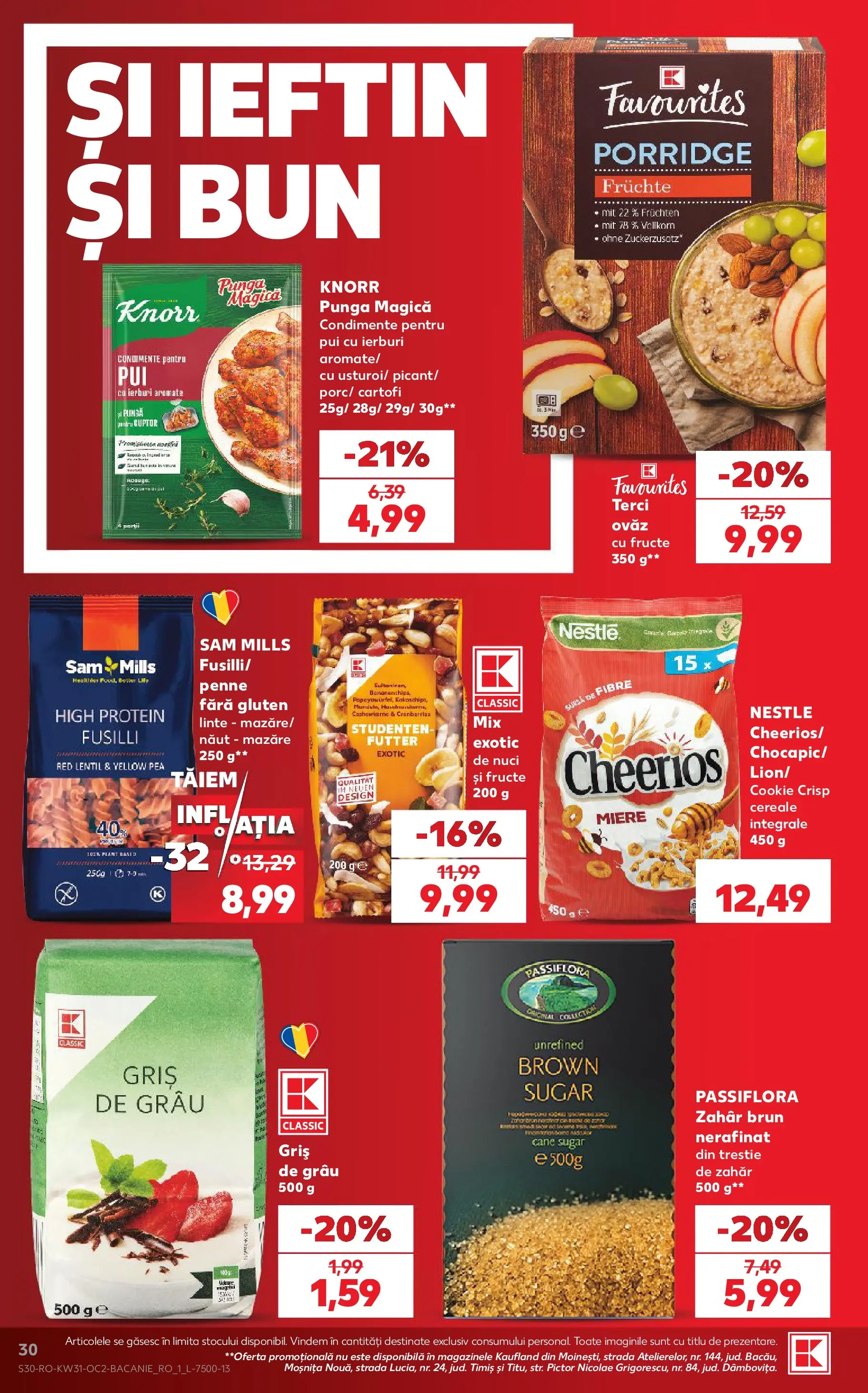 Kaufland Viseu de Sus 29.07.2026 - Revista si Oferta | Pagină: 30 | Produse: Pungă, Condimente, Fructe, Zahăr