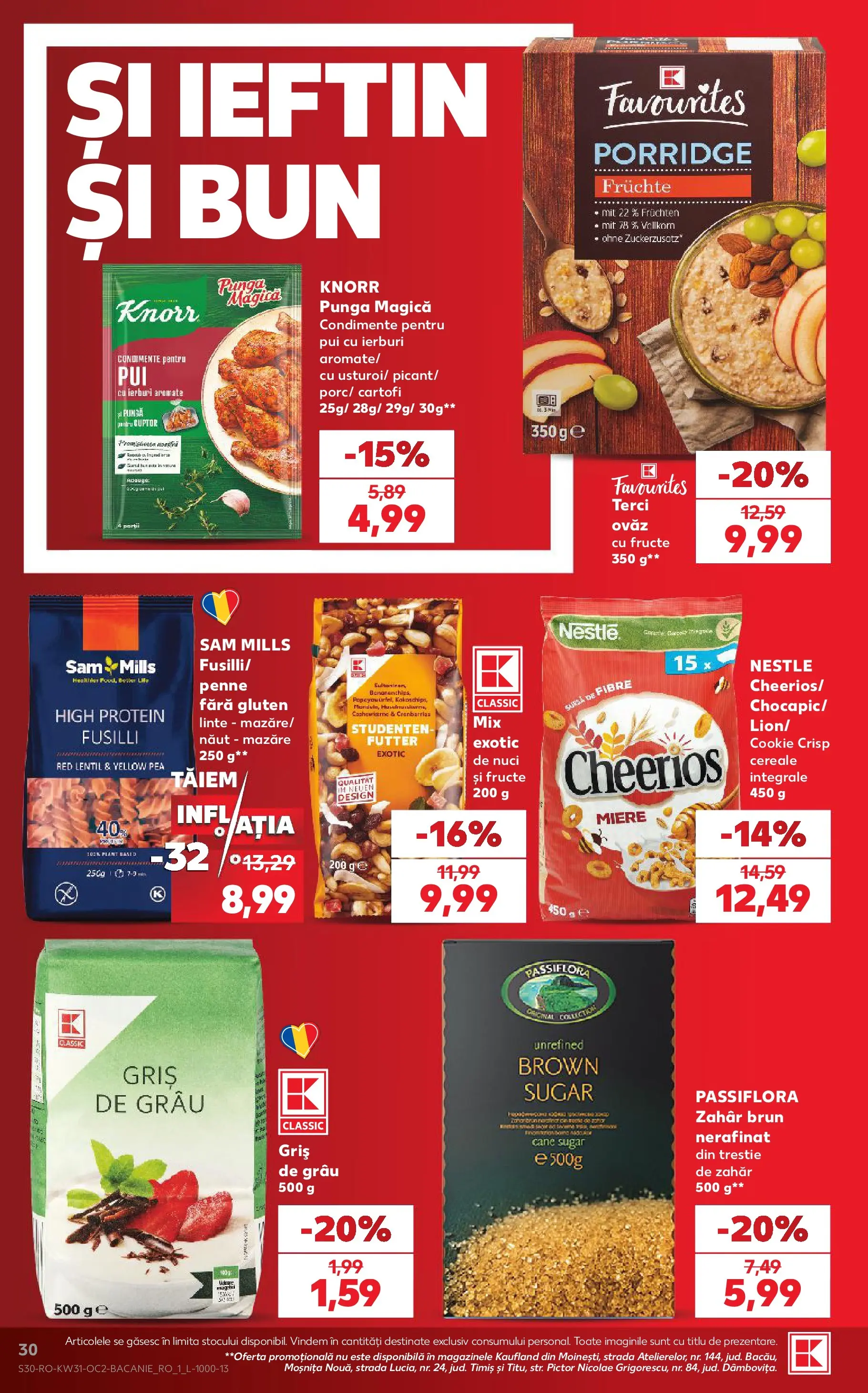 Kaufland Domnesti 29.07.2026 - Revista si Oferta | Pagină: 30 | Produse: Pungă, Cuptor, Hacıyatmaz Kedi Oyuncağı, Fructe