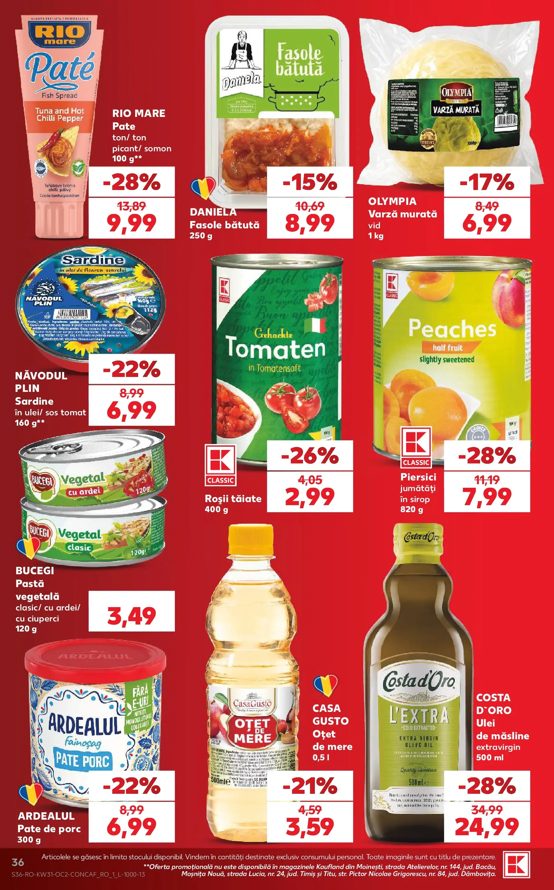 Kaufland Domnesti 29.07.2026 - Revista si Oferta | Pagină: 36 | Produse: Chilli, Măsline, Ulei, Mere