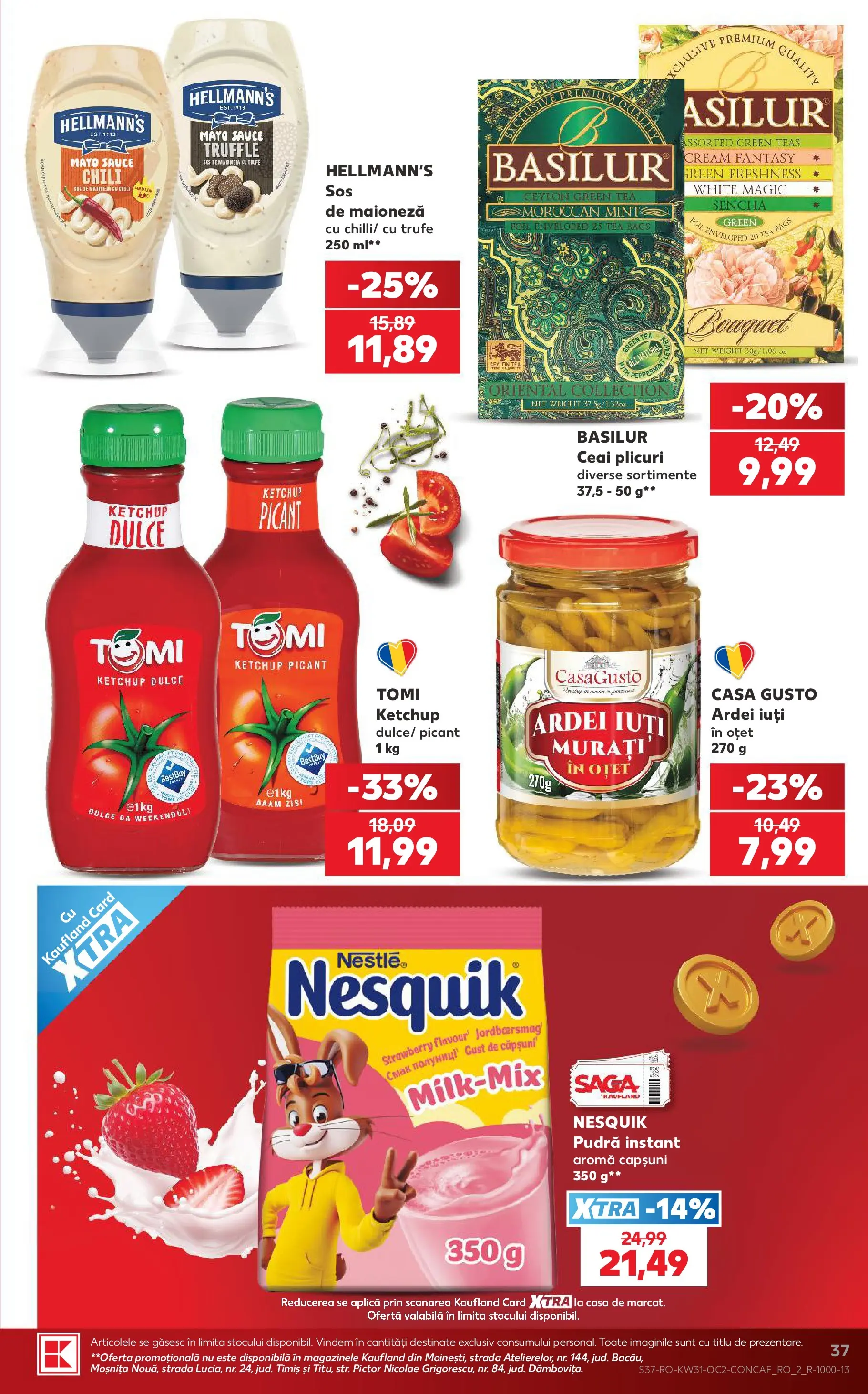 Kaufland Domnesti 29.07.2026 - Revista si Oferta | Pagină: 37 | Produse: Ardei, Pudră, Oțet, Maioneză