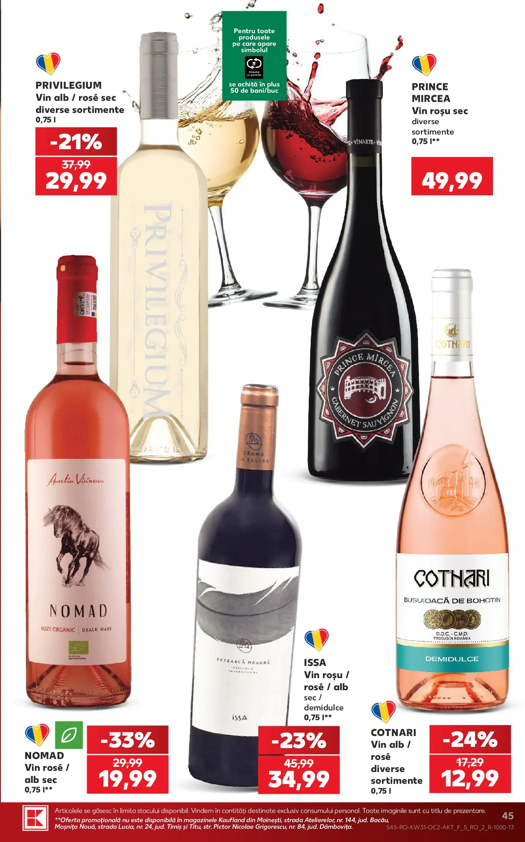 Kaufland Domnesti 29.07.2026 - Revista si Oferta | Pagină: 45 | Produse: Vin