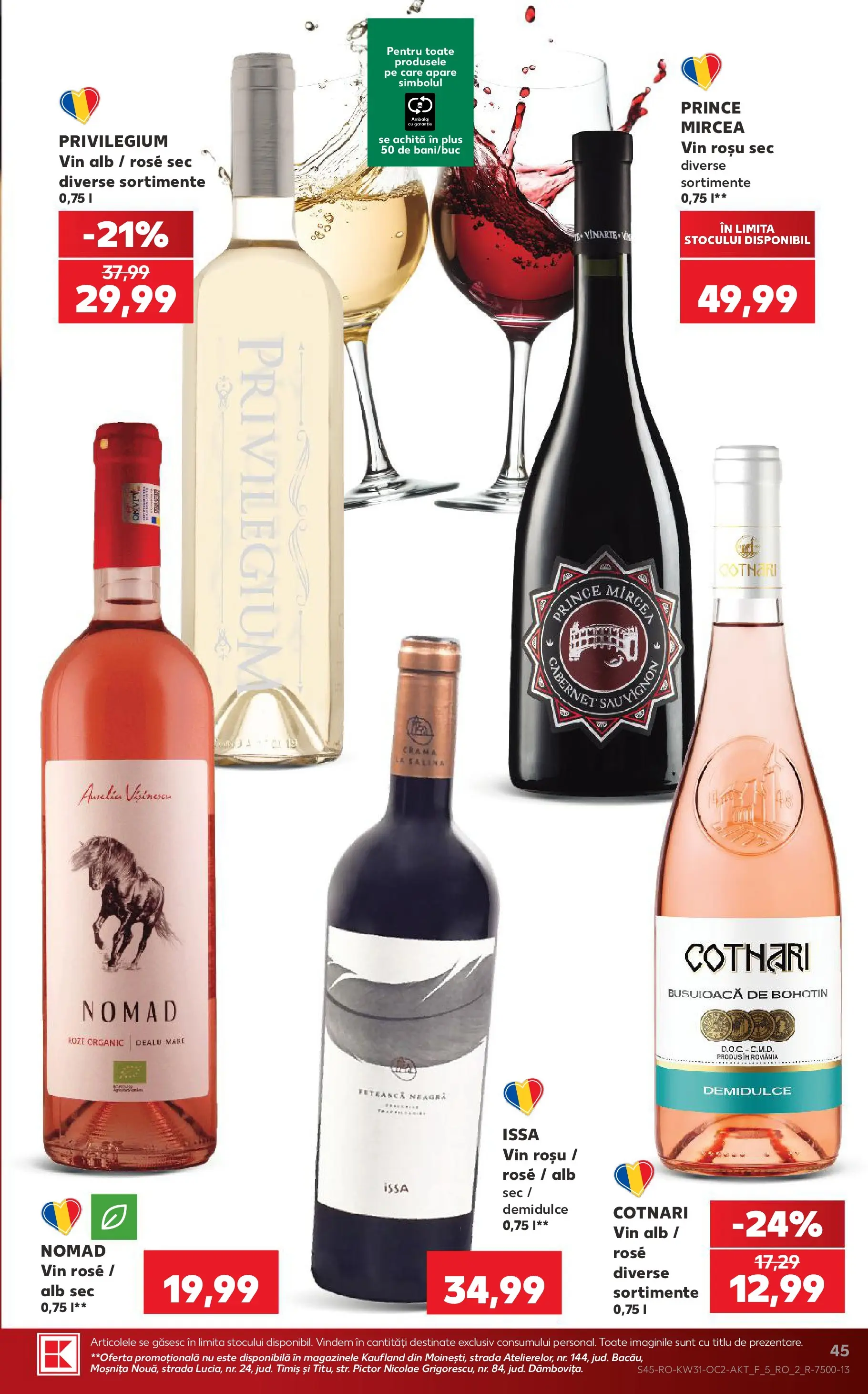 Kaufland Viseu de Sus 29.07.2026 - Revista si Oferta | Pagină: 45 | Produse: Vin