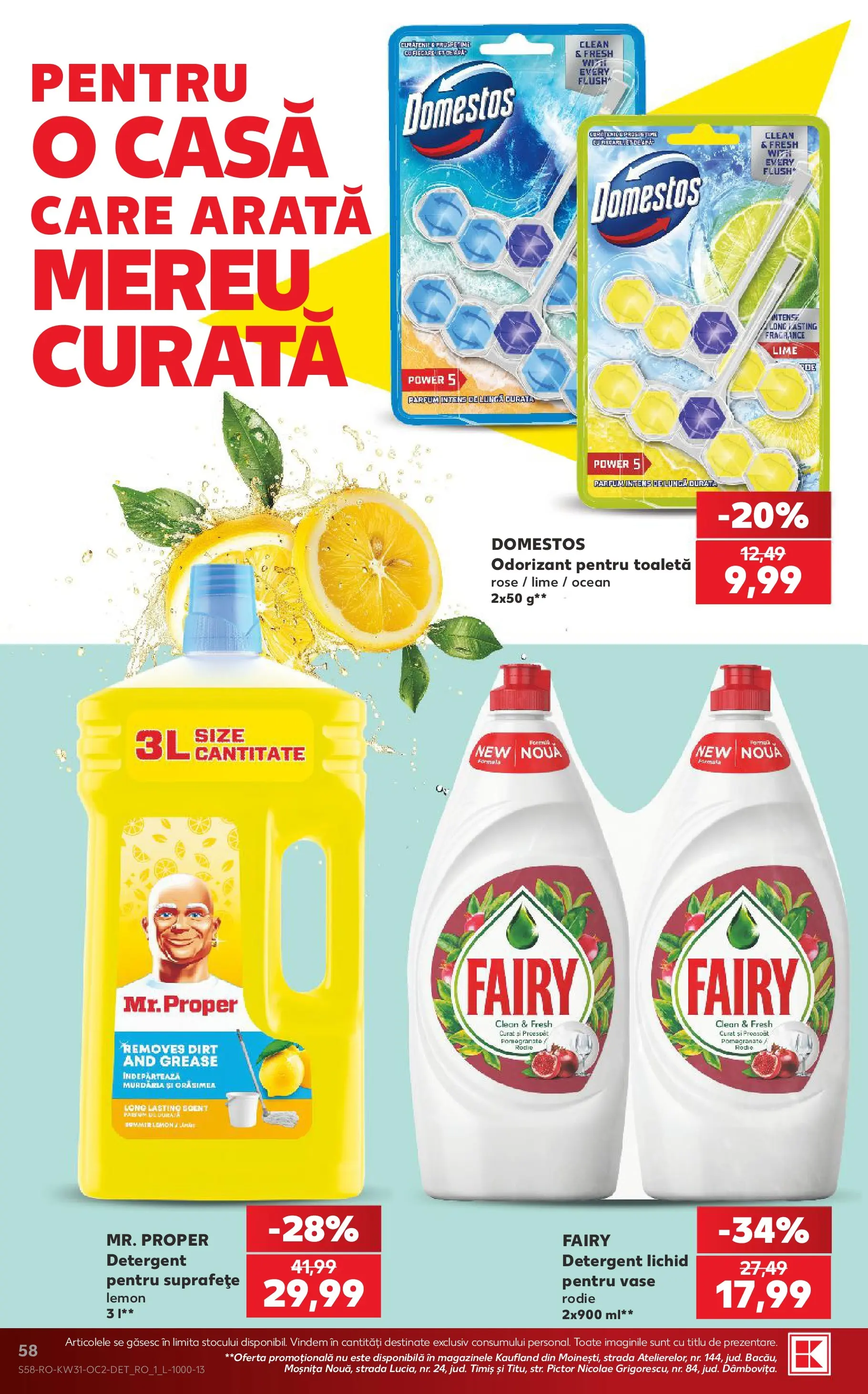 Kaufland Domnesti 29.07.2026 - Revista si Oferta | Pagină: 58 | Produse: Lime, Toaletă, Parfum, Detergent