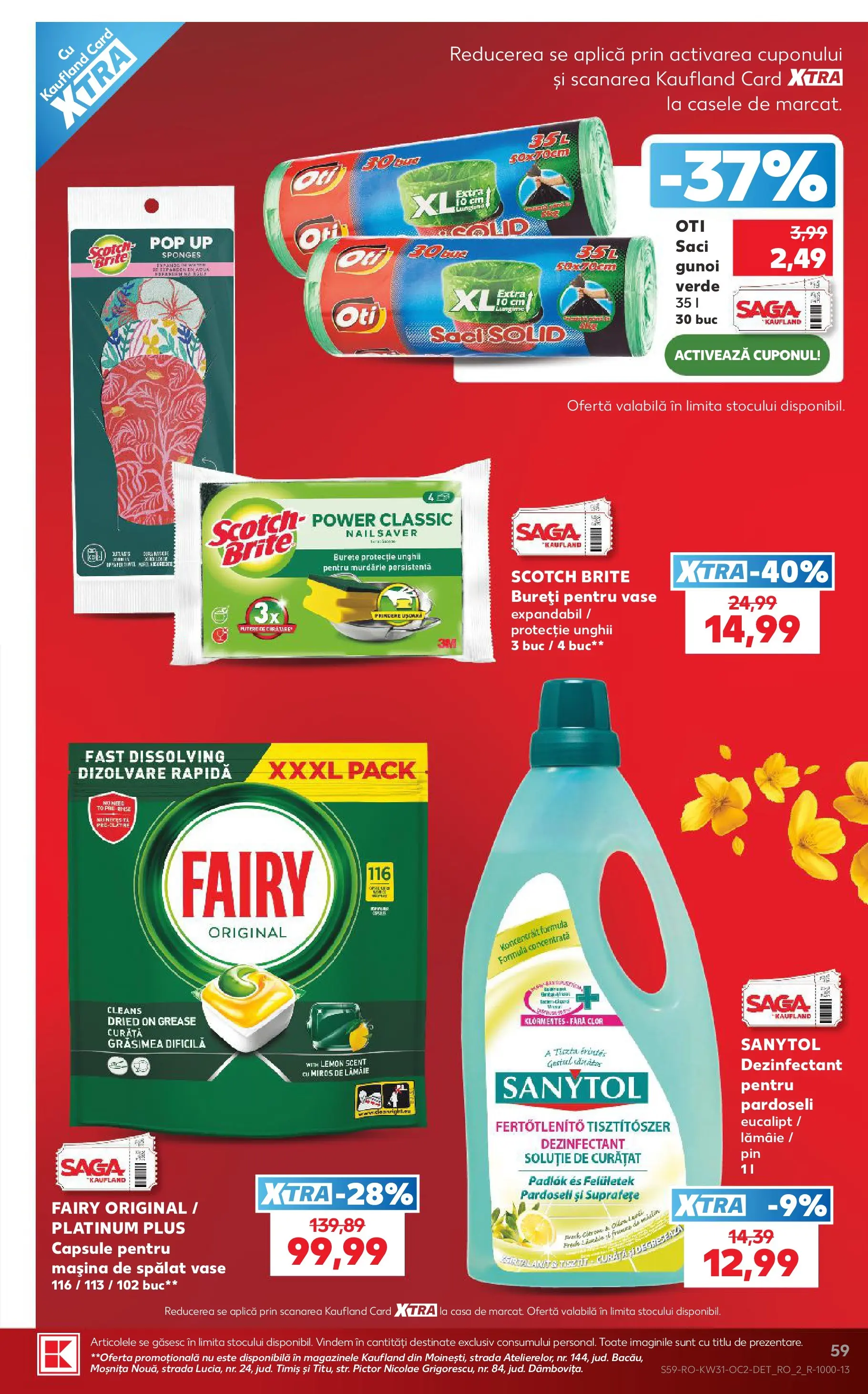 Kaufland Domnesti 29.07.2026 - Revista si Oferta | Pagină: 59 | Produse: Mașină De Spălat, Mașină De Spălat Vase, Burete, Lămâie