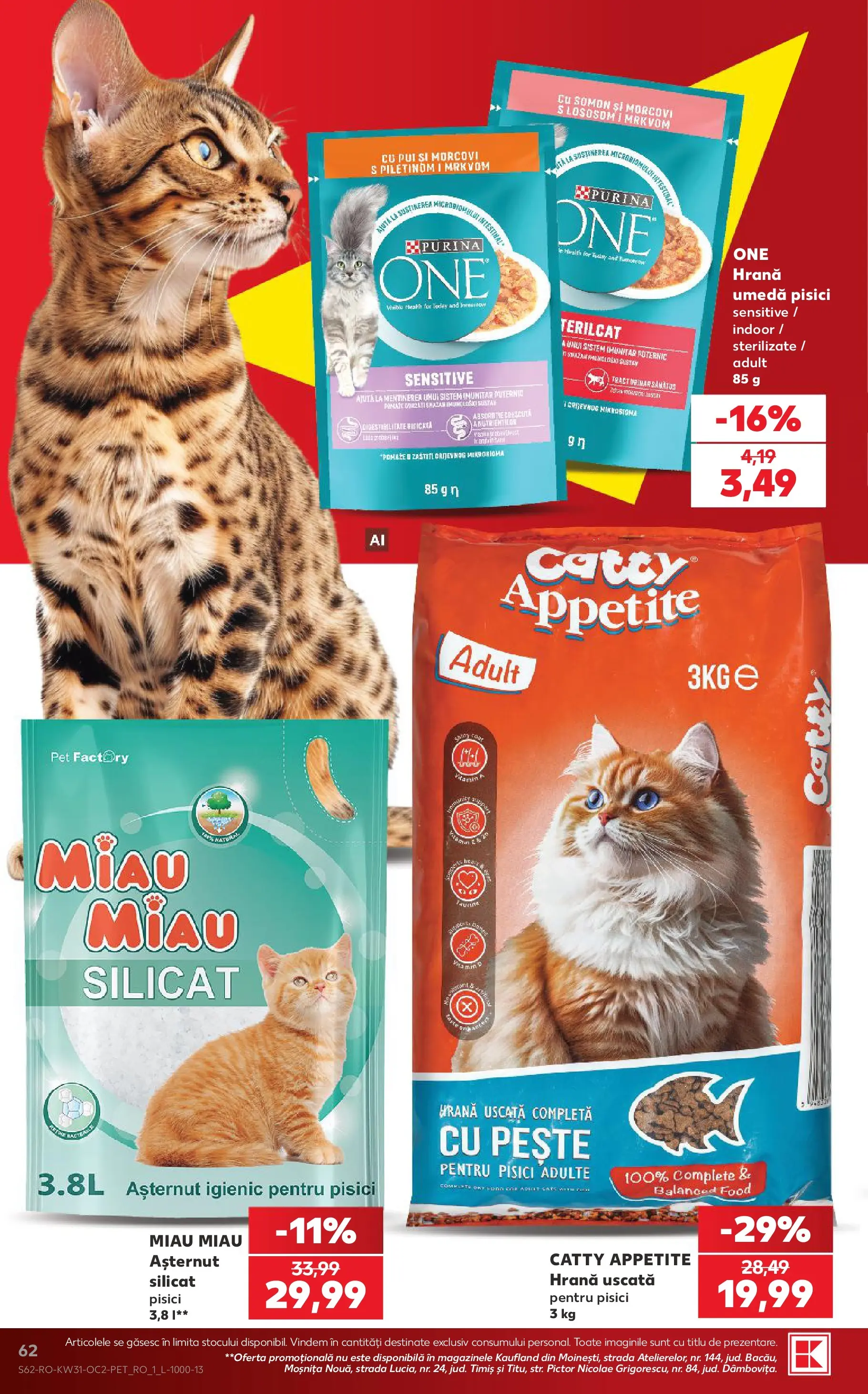Kaufland Domnesti 29.07.2026 - Revista si Oferta | Pagină: 62 | Produse: Hacıyatmaz Kedi Oyuncağı, Pește, Morcovi