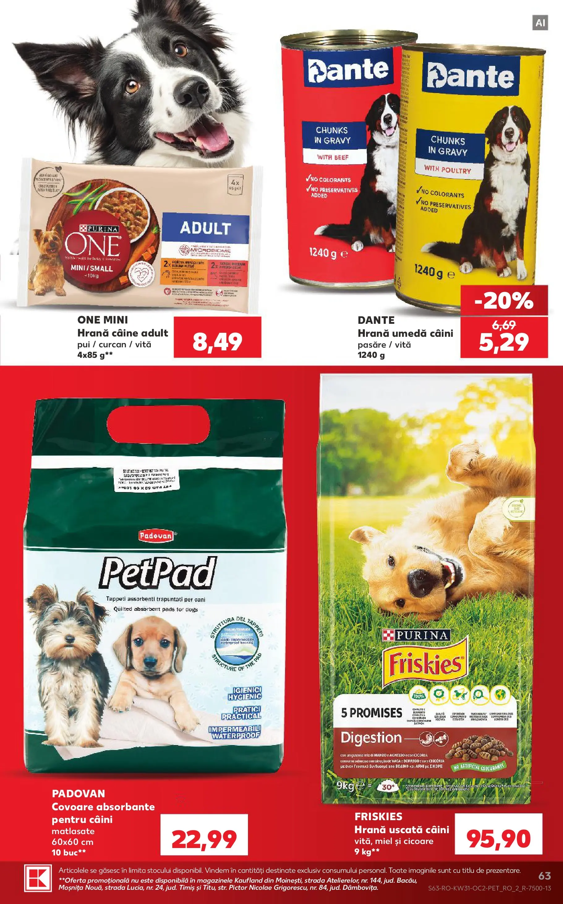 Kaufland Viseu de Sus 29.07.2026 - Revista si Oferta | Pagină: 63 | Produse: Hacıyatmaz Kedi Oyuncağı, Absorbante