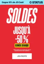 JD Sports SOLDES jusqu'&agrave; -50 % - au 09.08.2026
