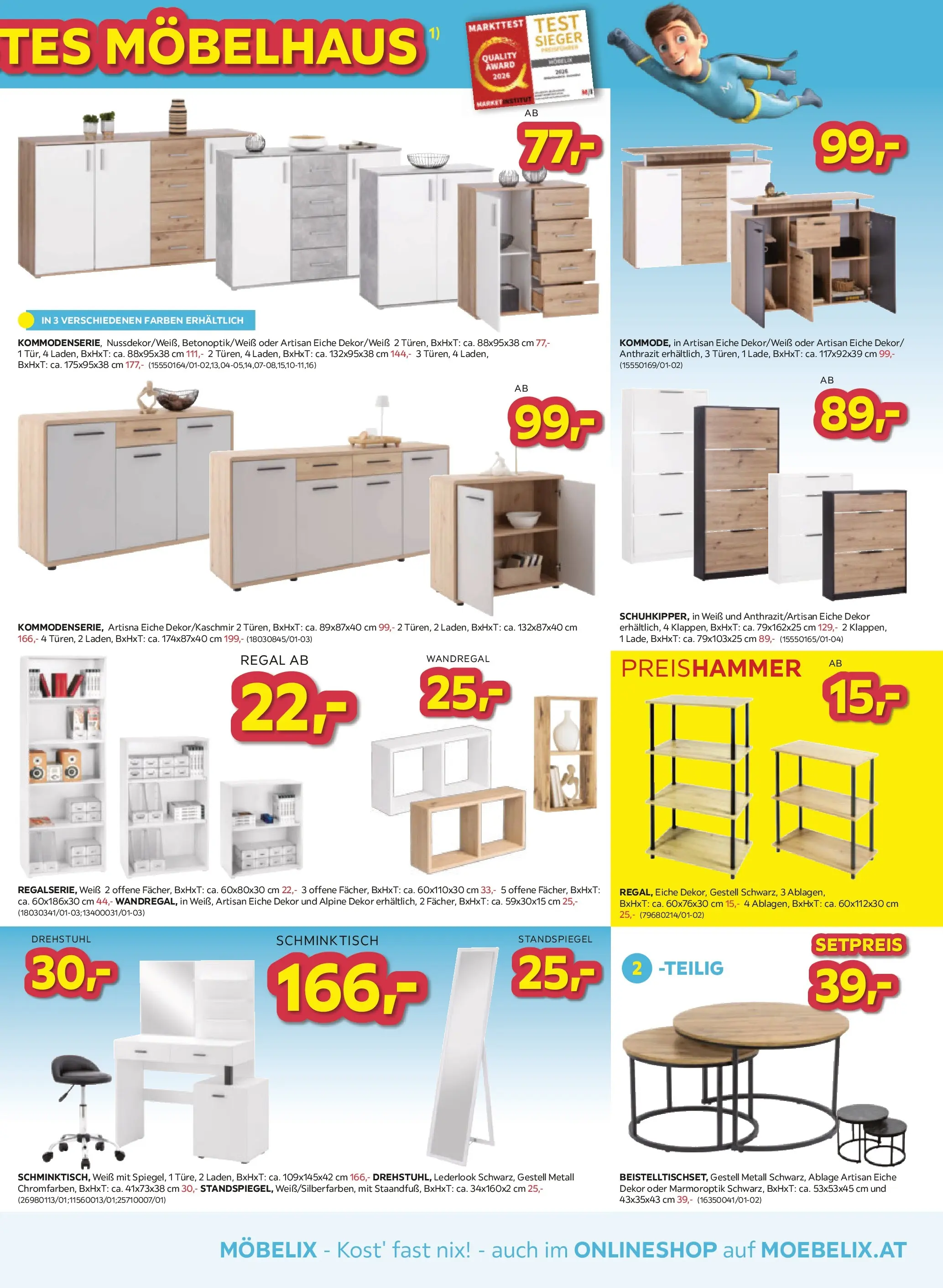 Möbelix Österreichs günstigstes Möbelhaus von 04.08.2026 - Aktuelle Angebote | Seite: 9 | Produkte: Regal