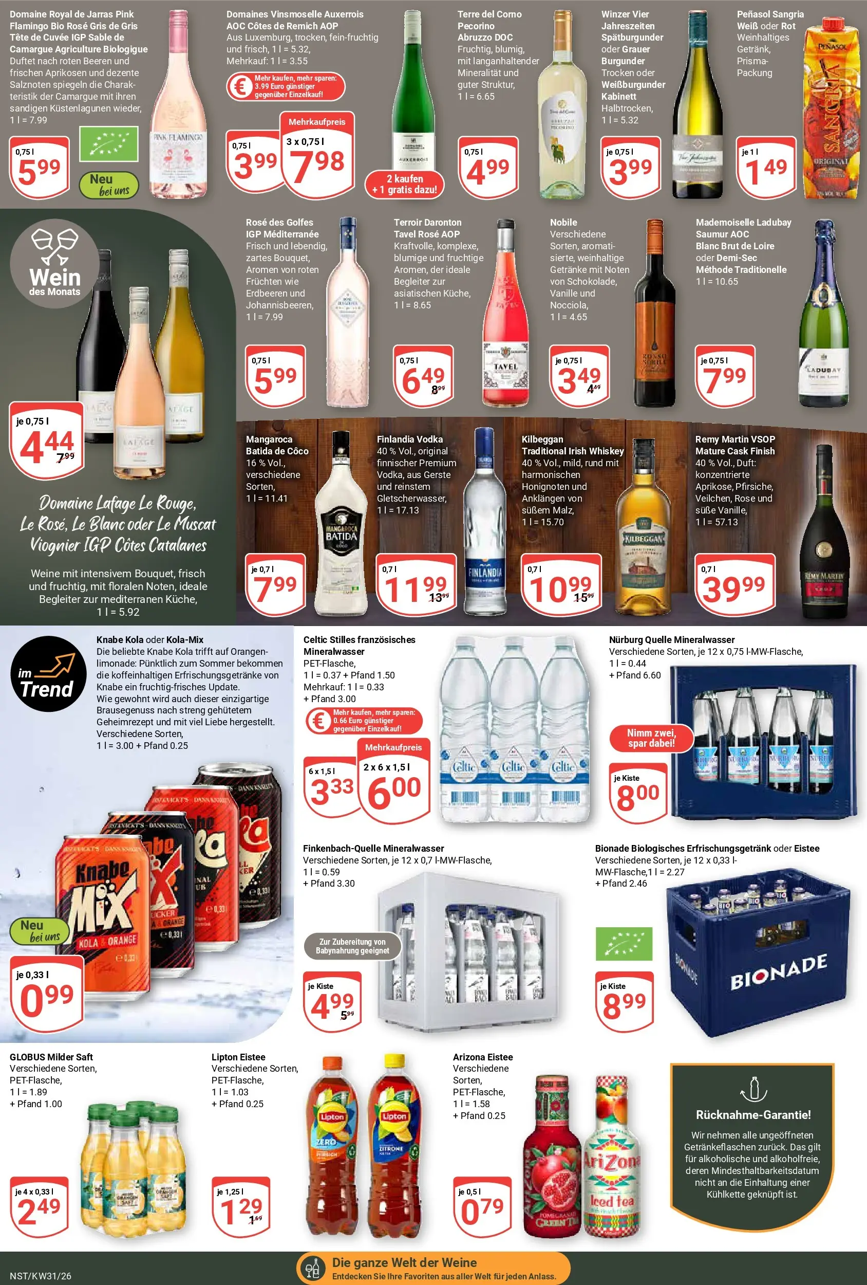 Globus Prospekt Neustadt (ab 27.07.2026) » Angebote online | Seite: 16 | Produkte: Batida de coco, Limonade, Finish, Erdbeeren