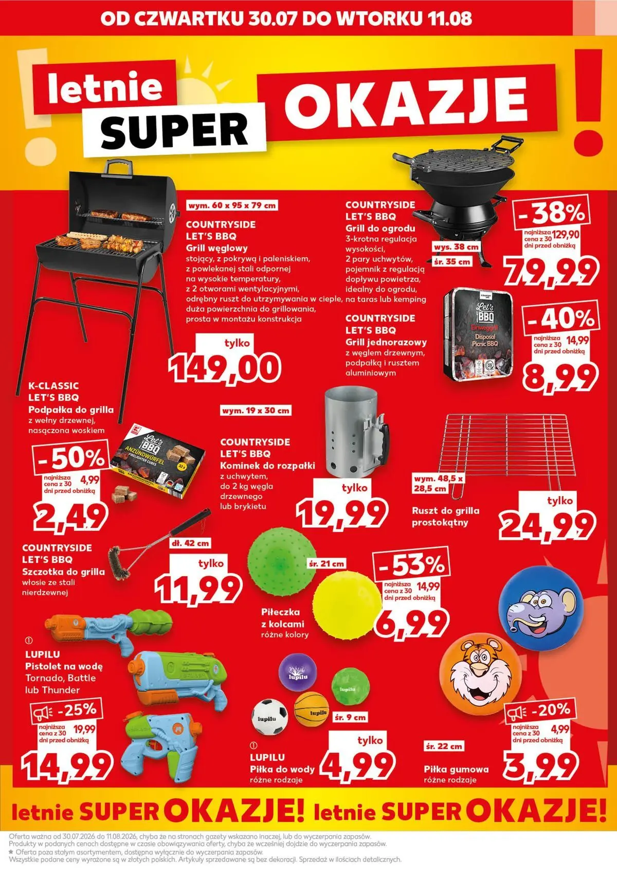 Kaufland gazetka - Złap Okazje od 30.07.2026 - od jutra PDF | Strona: 5 | Produkty: Starter, Ruszt, Szczotka, Grill jednorazowy