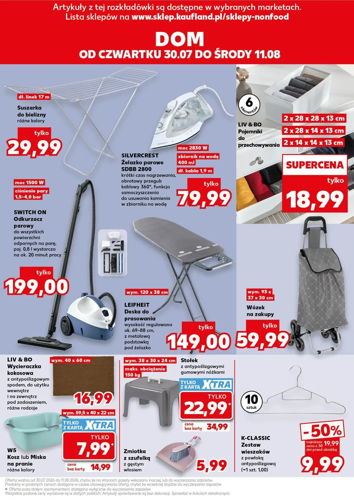 Kaufland gazetka - Złap Okazje od 30.07.2026 - od jutra PDF | Strona: 7 | Produkty: Suszarka, Odkurzacz, Cleaner, Kosz