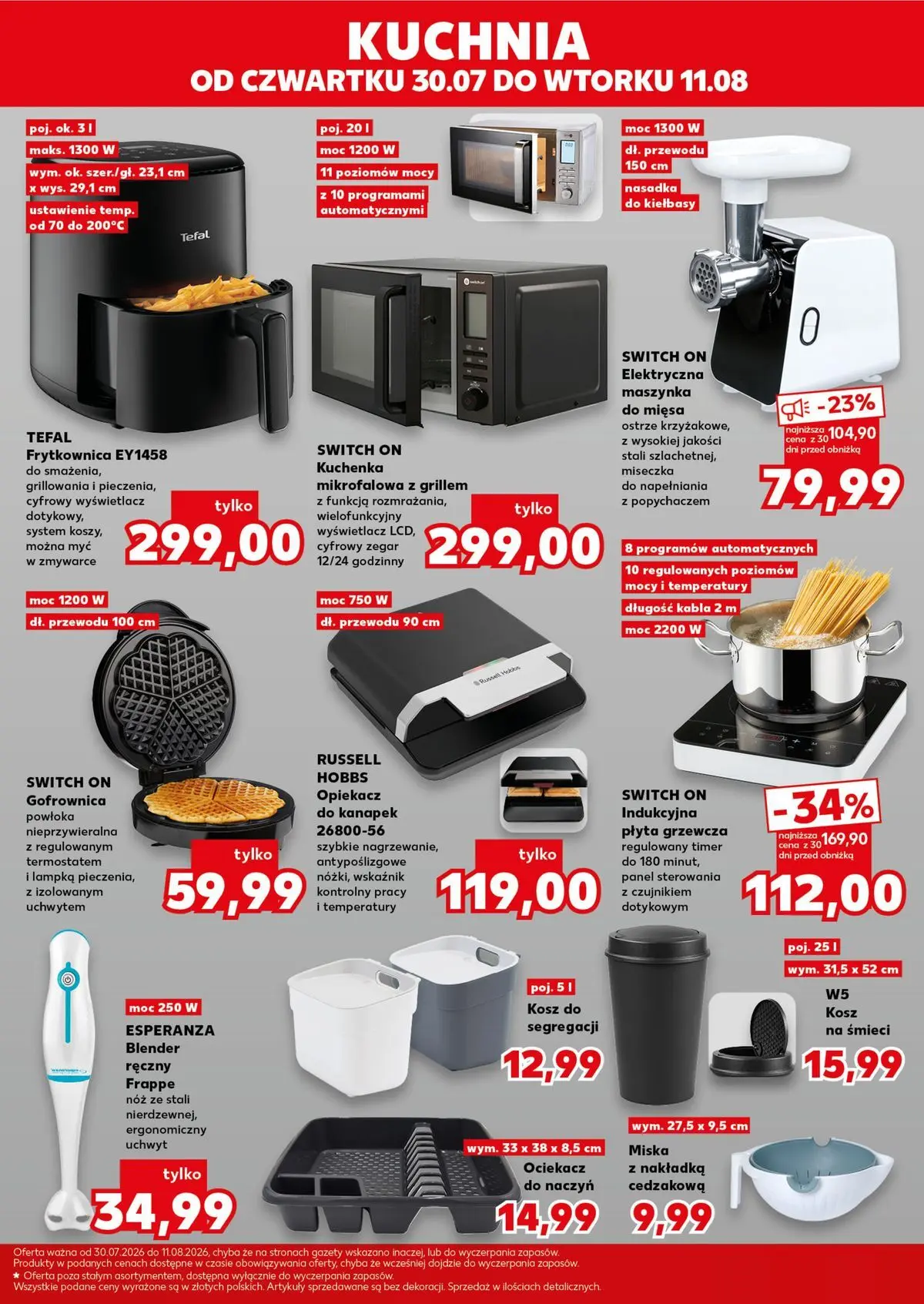 Kaufland gazetka - Złap Okazje od 30.07.2026 - od jutra PDF | Strona: 13 | Produkty: Kuchenka, Opiekacz, Opiekacz do kanapek, Blender