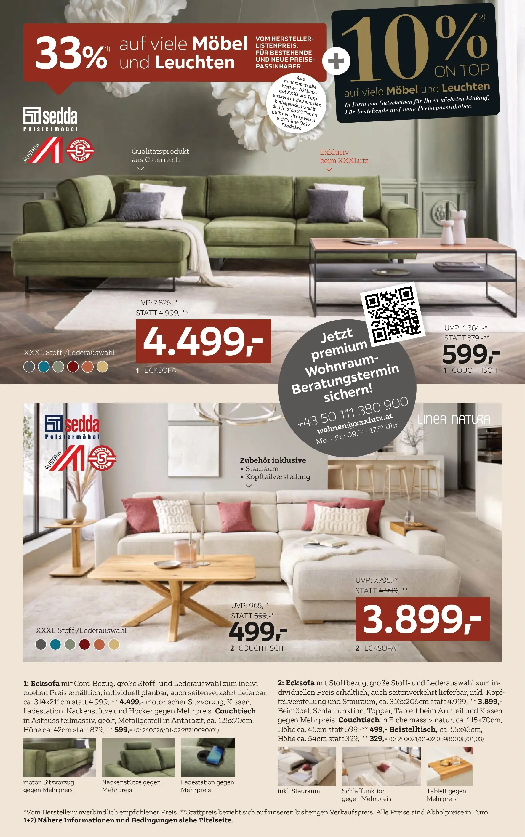 XXXLutz Polstermöbel von 28.07.2026 - Aktuelle Angebote | Seite: 6 | Produkte: Uhr, Kissen, Couchtisch