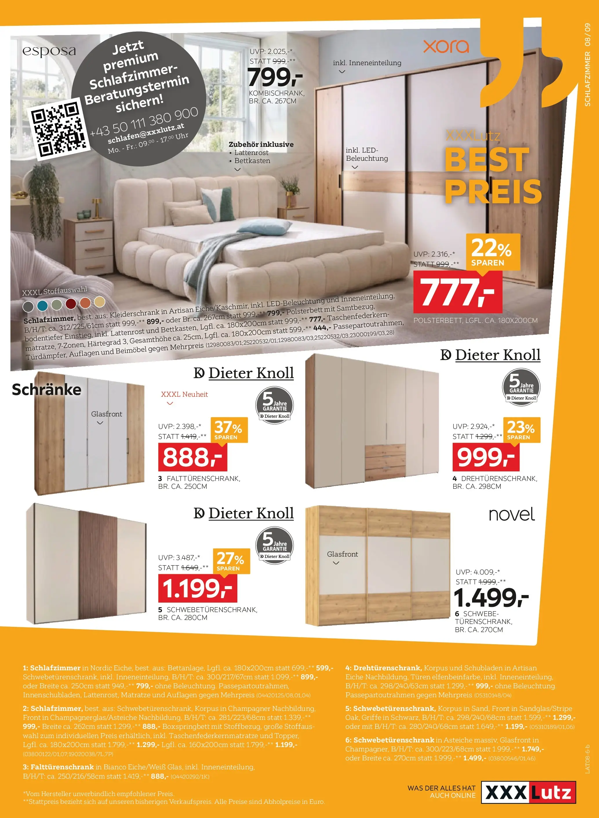 XXXLutz - BEST PREIS von 04.08.2026 - Aktuelle Angebote | Seite: 9 | Produkte: Uhr, Matratze, Kleiderschrank, Lattenrost