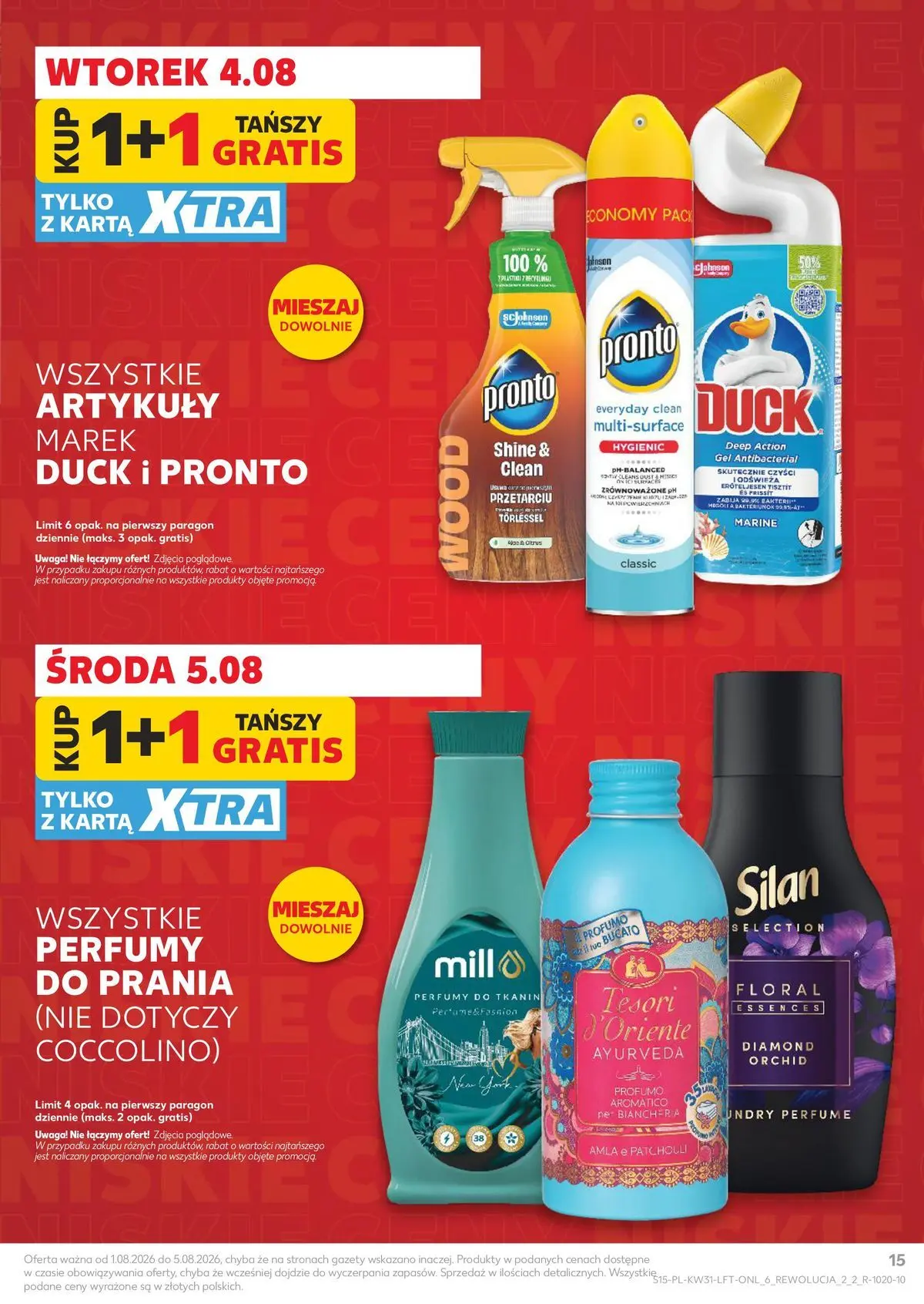 Kaufland gazetka od 30.07.2026 - od jutra PDF | Strona: 15 | Produkty: Karta, Tesori d'oriente, Cleaner, Zapach