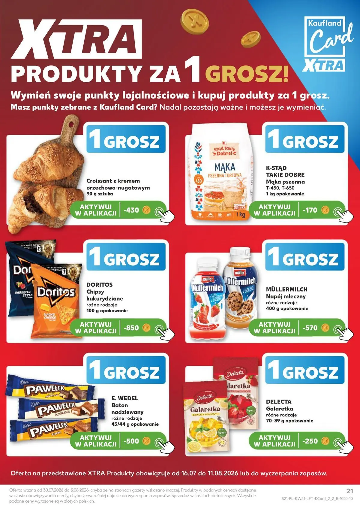 Kaufland gazetka od 30.07.2026 - od jutra PDF | Strona: 21 | Produkty: Chipsy, Galaretka, Doritos, Baton