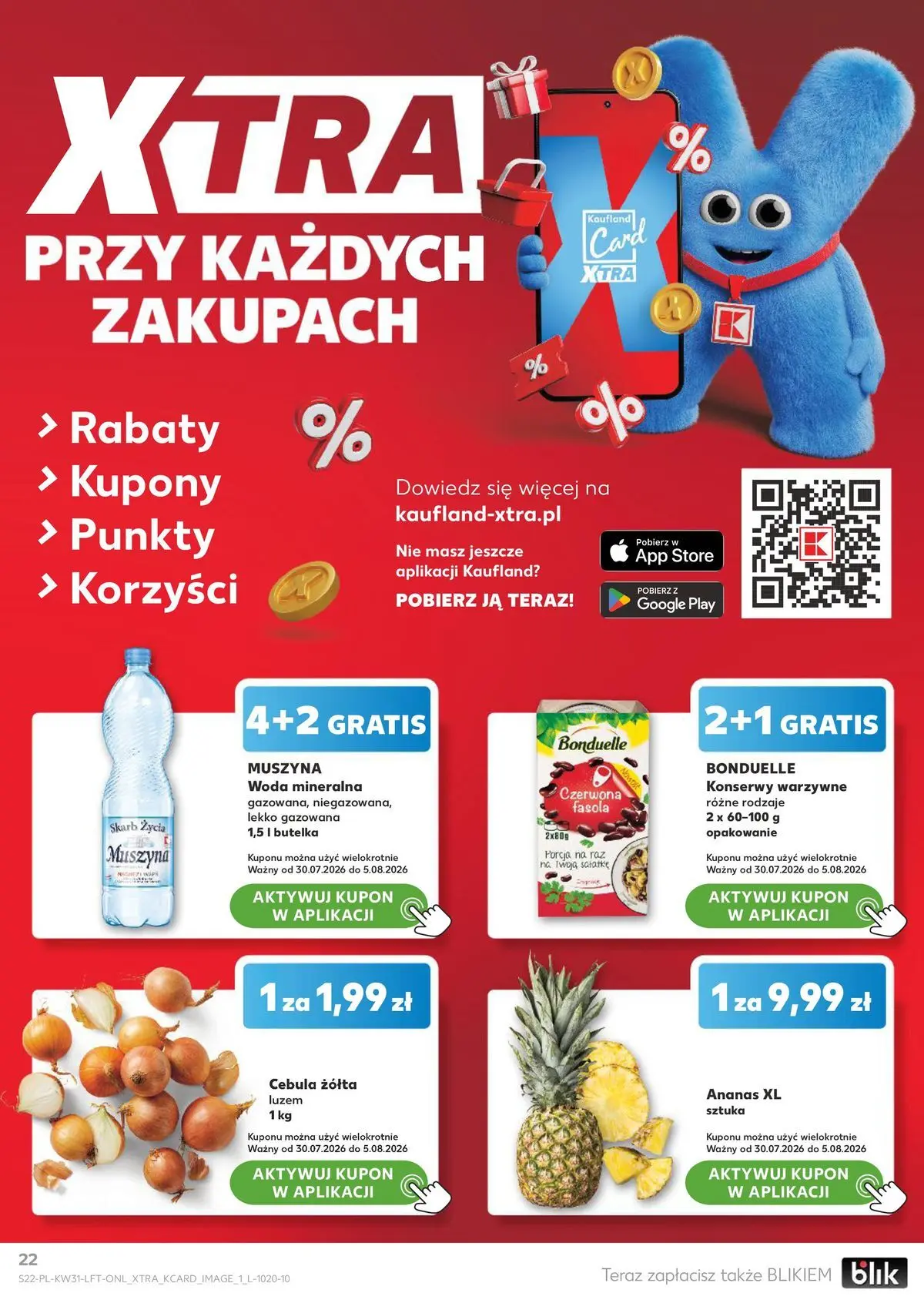 Kaufland gazetka od 30.07.2026 - od jutra PDF | Strona: 22 | Produkty: Muszyna Woda, Ananas, Woda