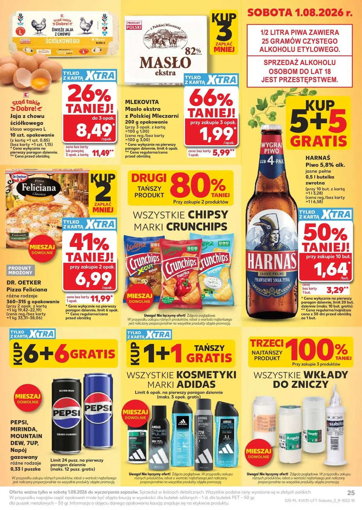 Kaufland gazetka od 30.07.2026 - od jutra PDF | Strona: 25 | Produkty: Kebab, Pepsi, Harnaś, Jaja